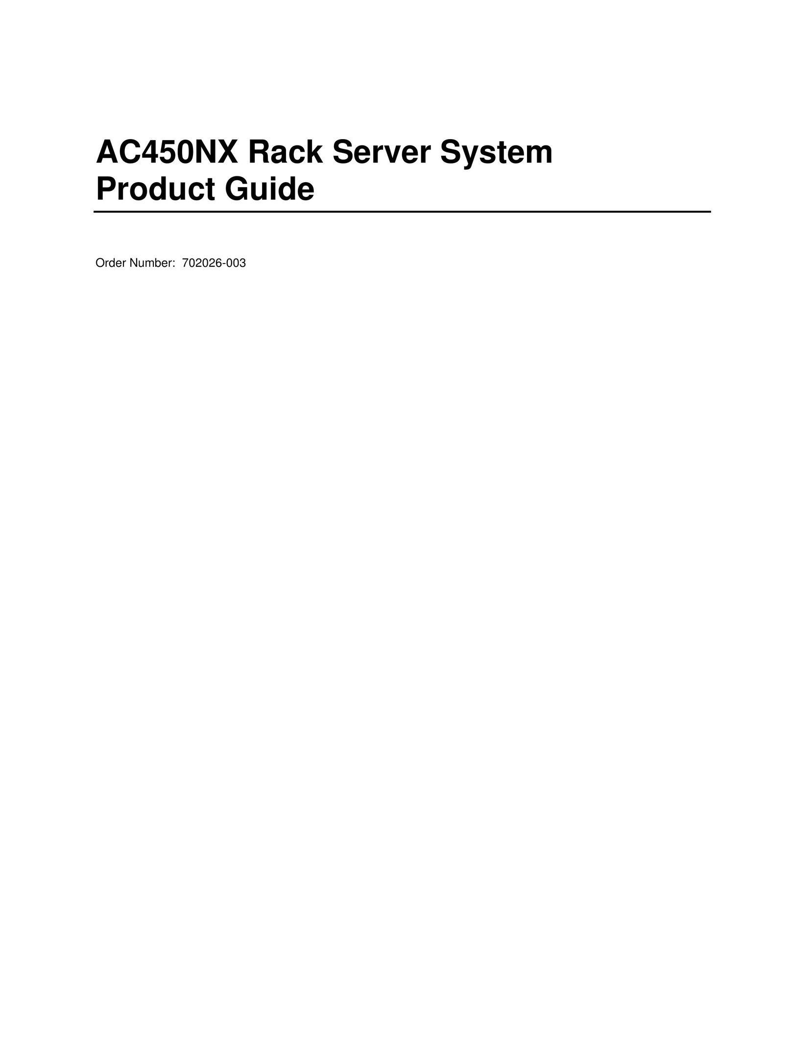 Intel AC450NX Stereo System User Manual