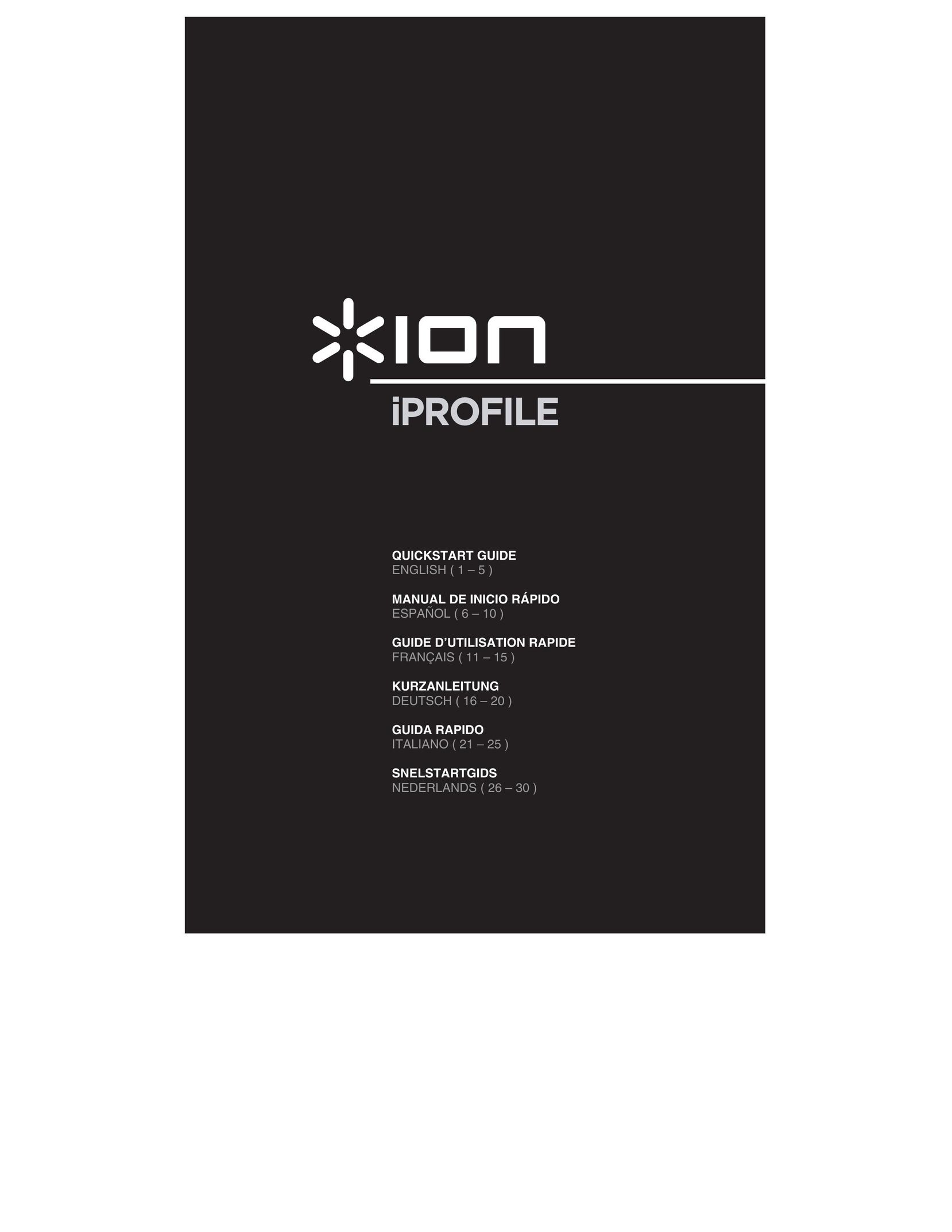 ION IPROFILE Stereo System User Manual