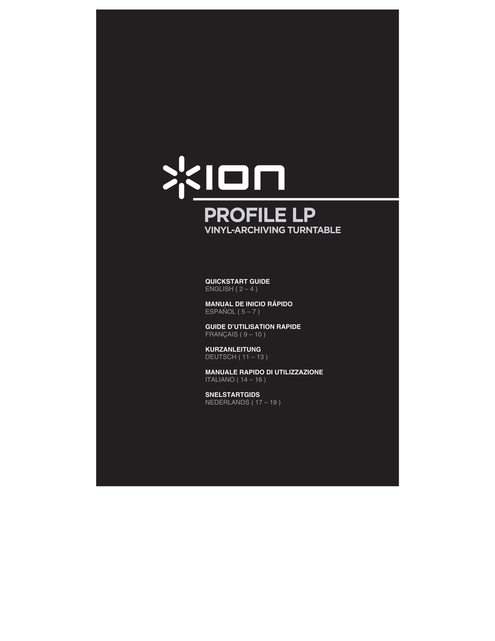 ION PROFILE LP Stereo System User Manual