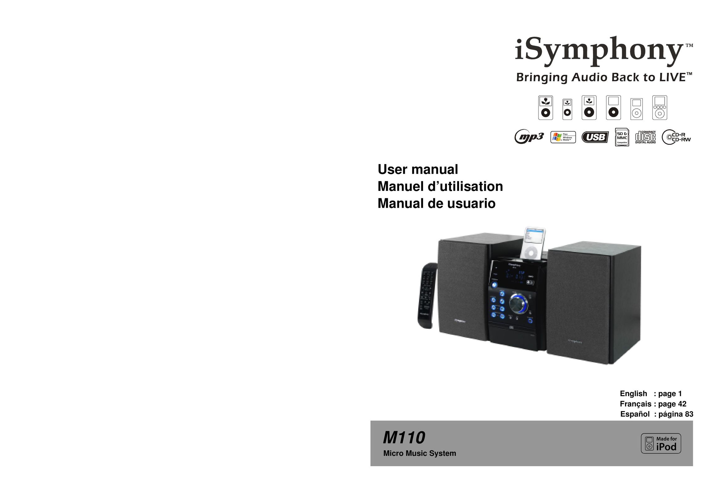 iSymphony M110 Stereo System User Manual