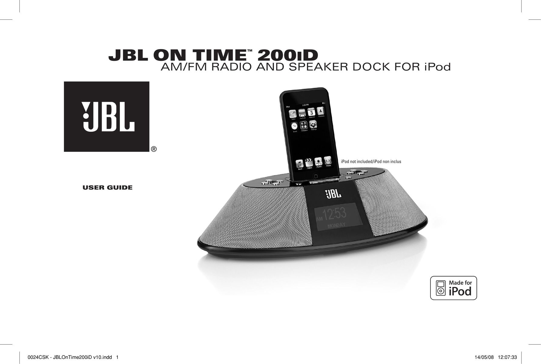 JBL 200 ID Stereo System User Manual