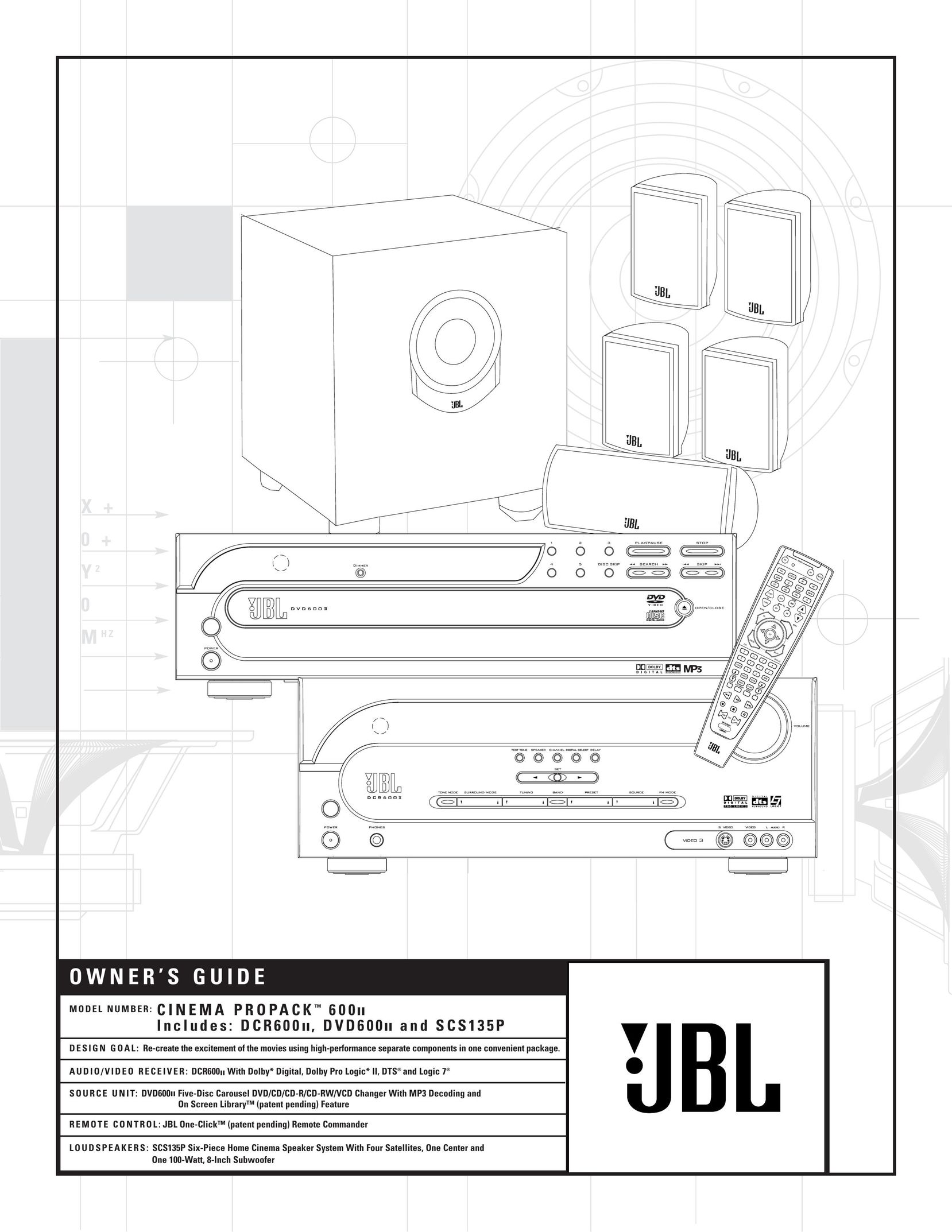JBL DVD600II Stereo System User Manual