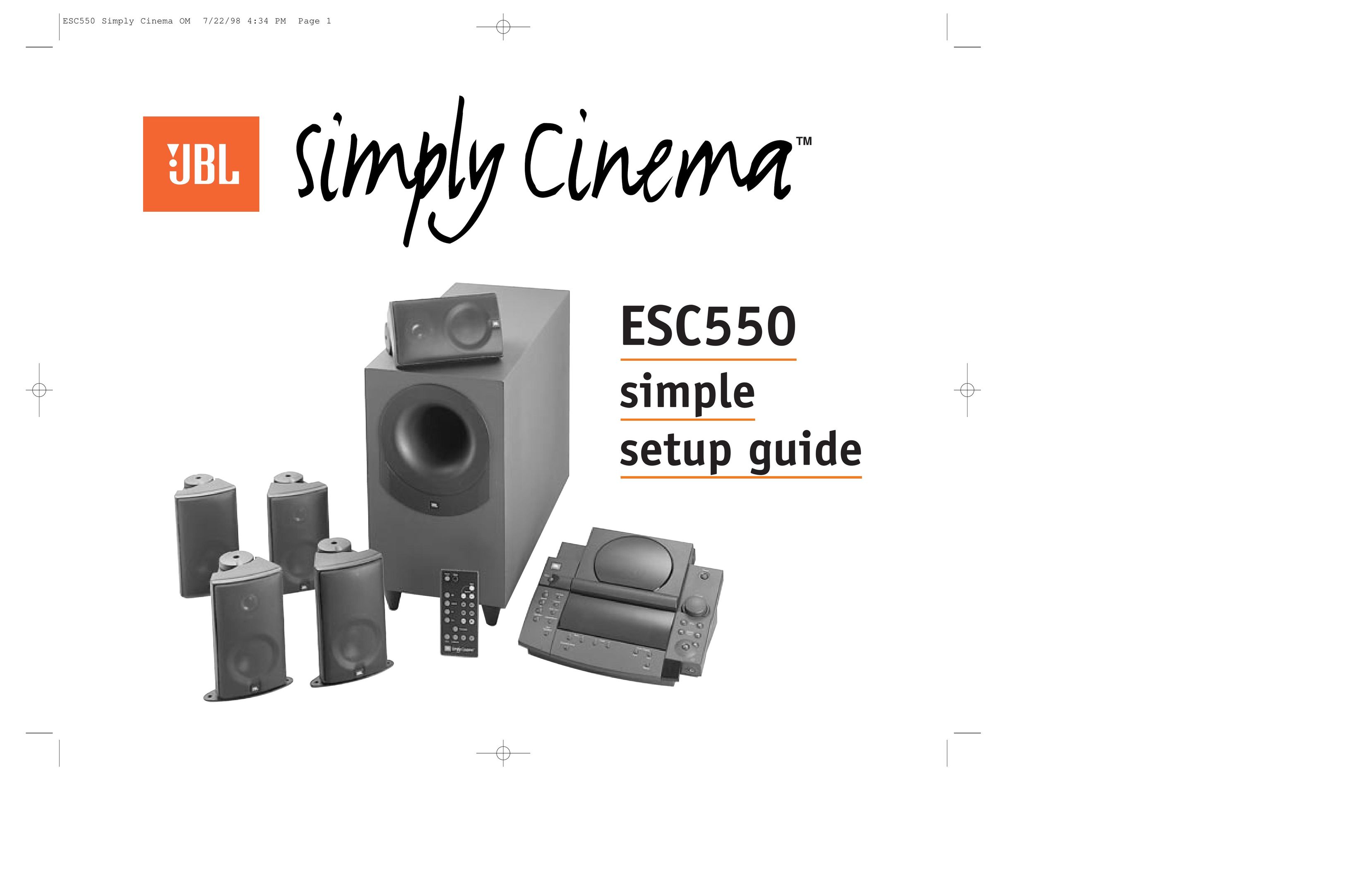 JBL ESC550 Stereo System User Manual