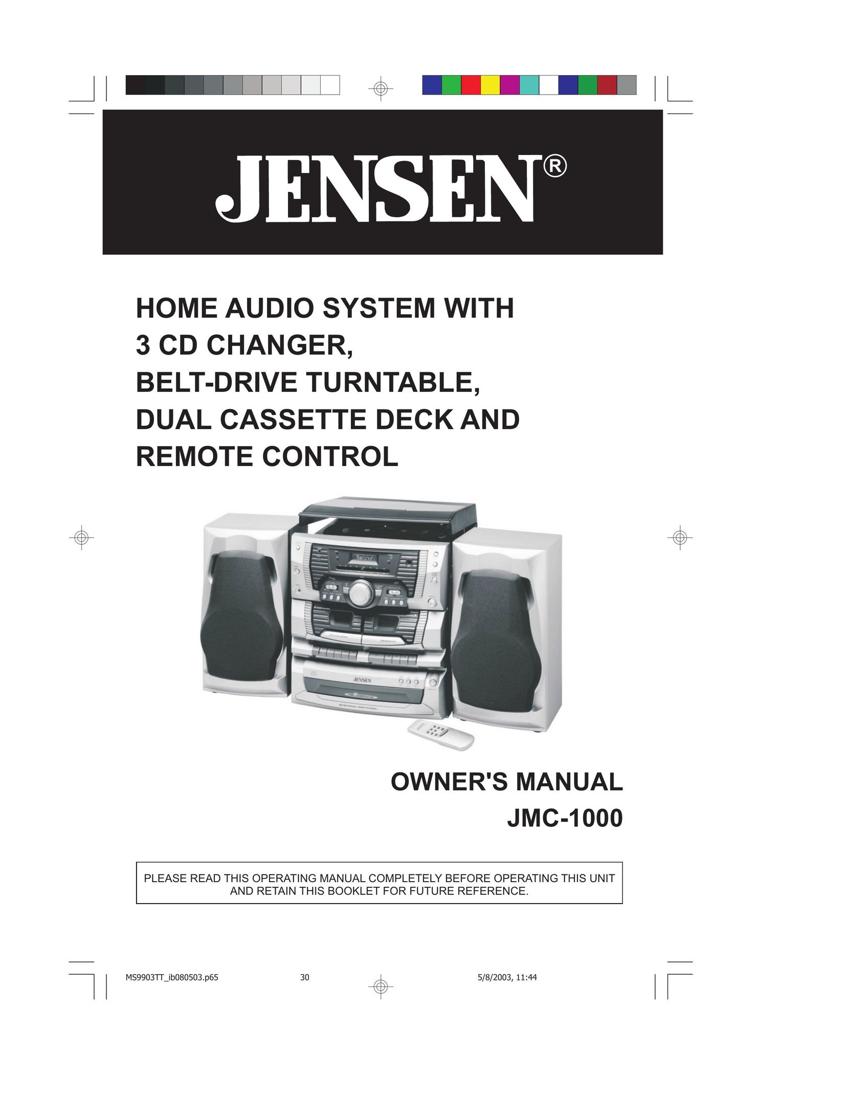 Jensen JMC-1000 Stereo System User Manual