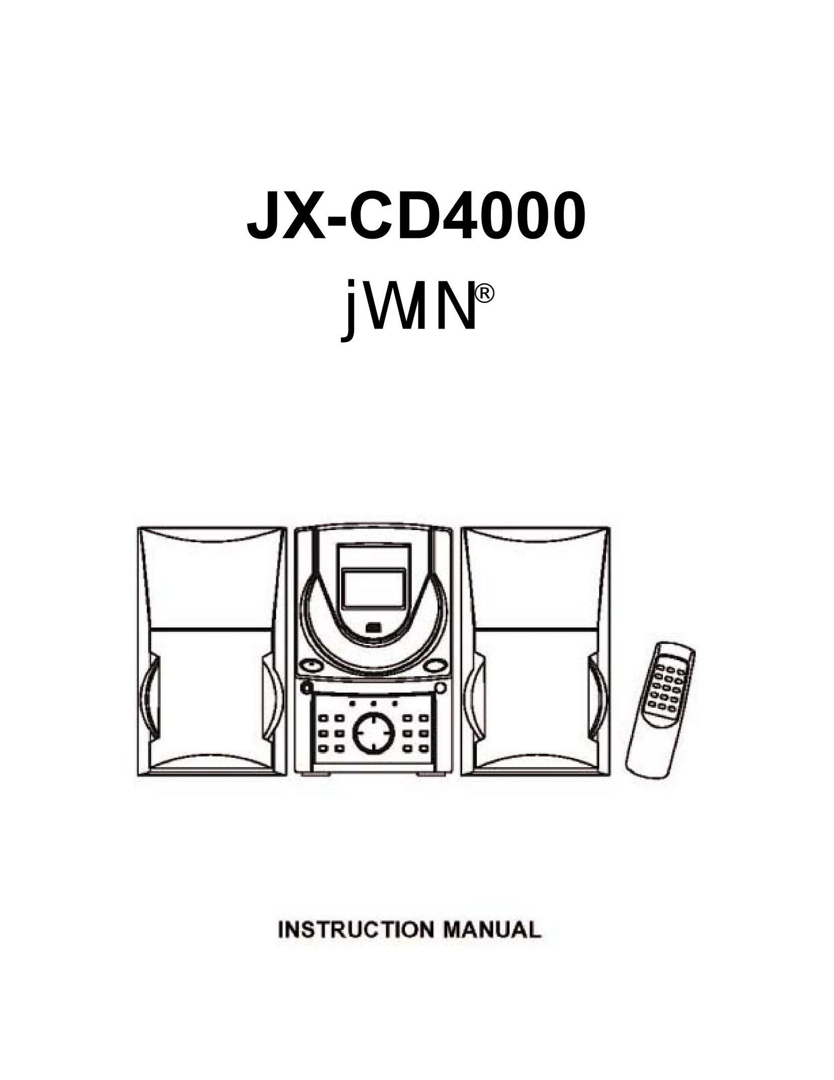 Jwin JX-CD4000 Stereo System User Manual