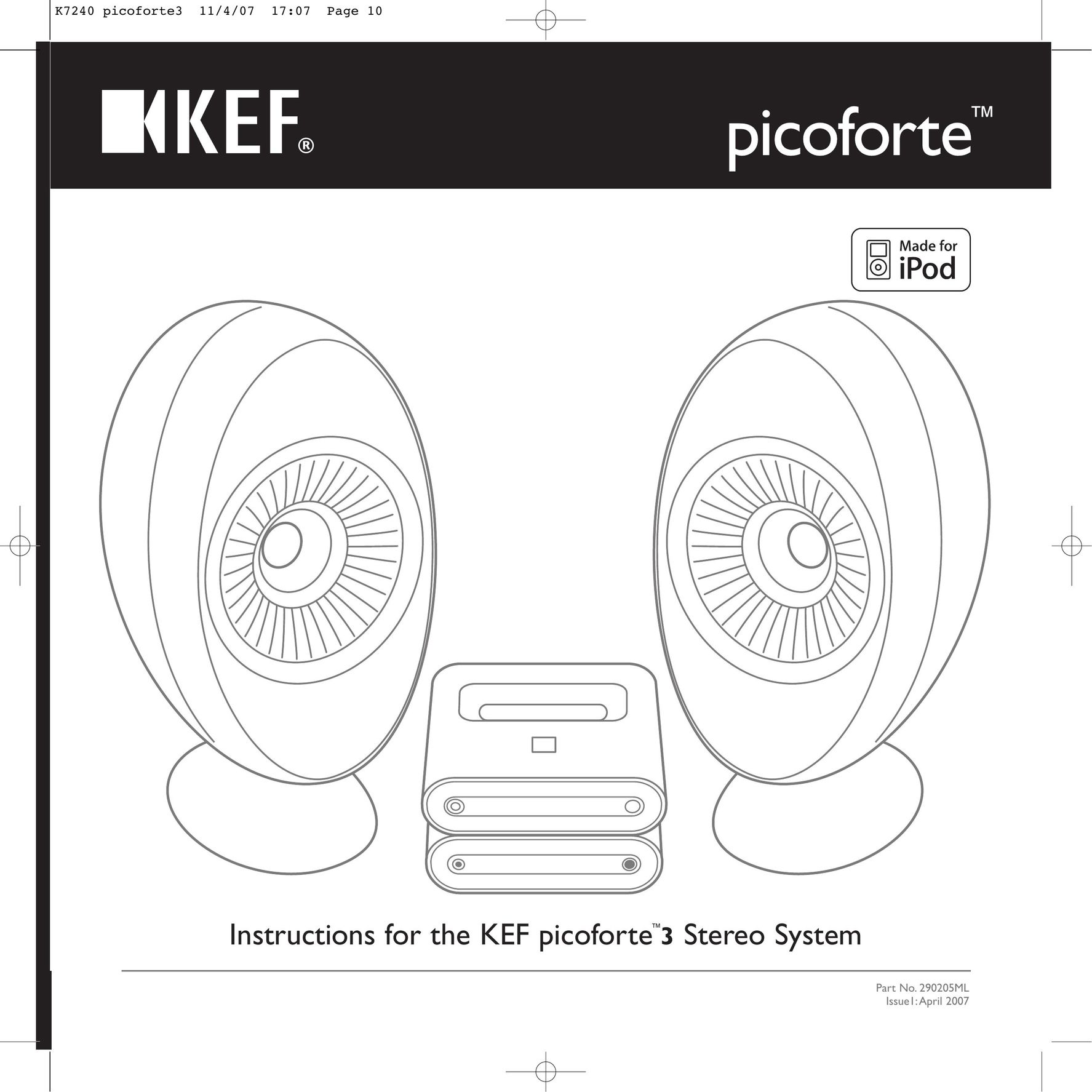 KEF Audio 290205ML Stereo System User Manual