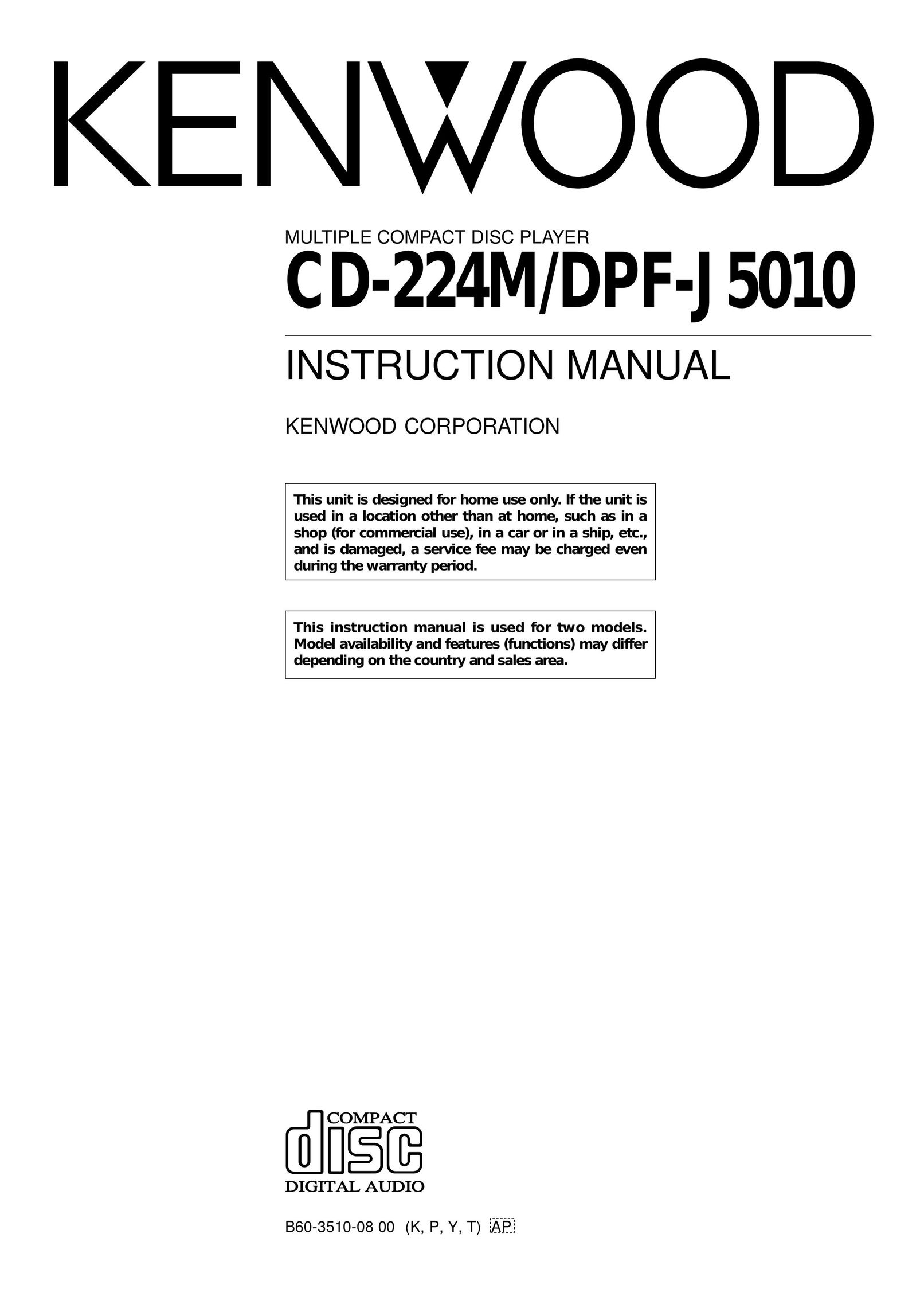 Kenwood CD-224M Stereo System User Manual