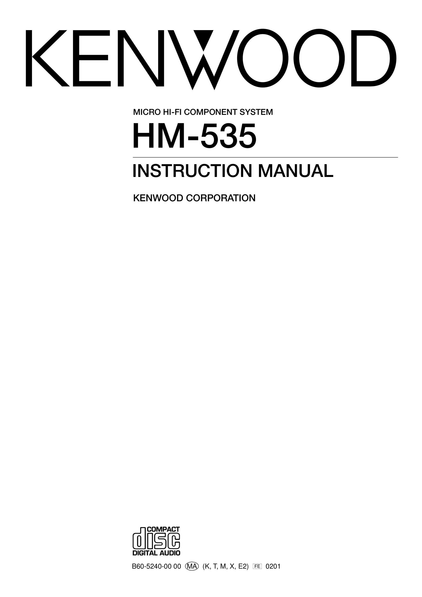 Kenwood HM-535 Stereo System User Manual