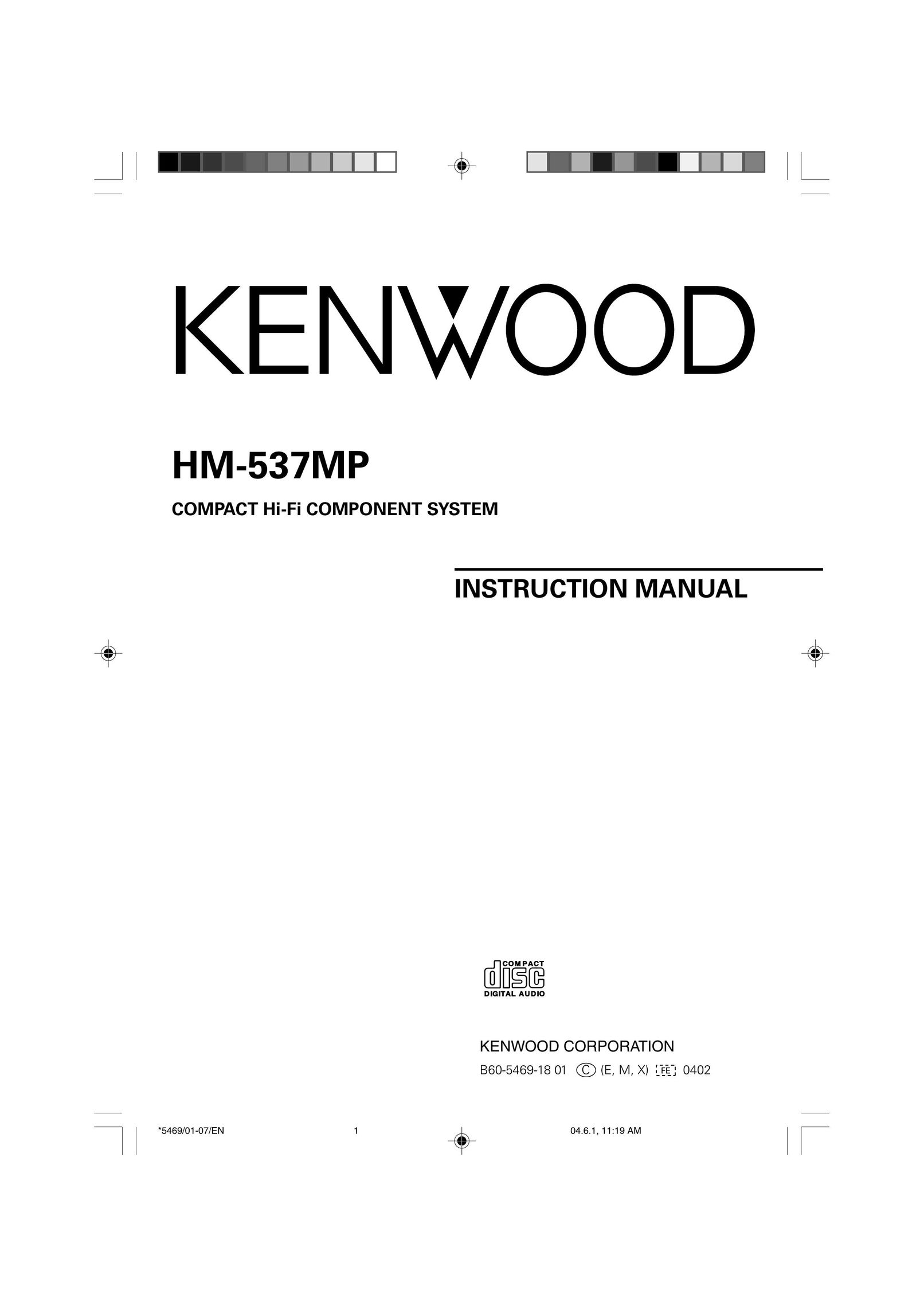 Kenwood HM-537MP Stereo System User Manual