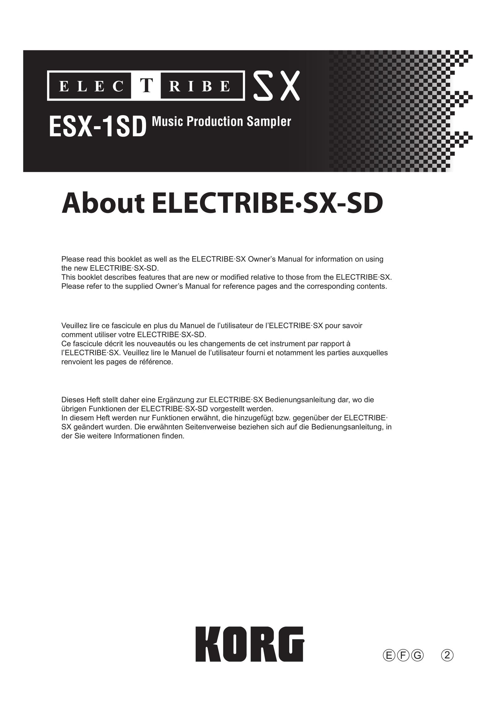 Korg ESX-1SD Stereo System User Manual