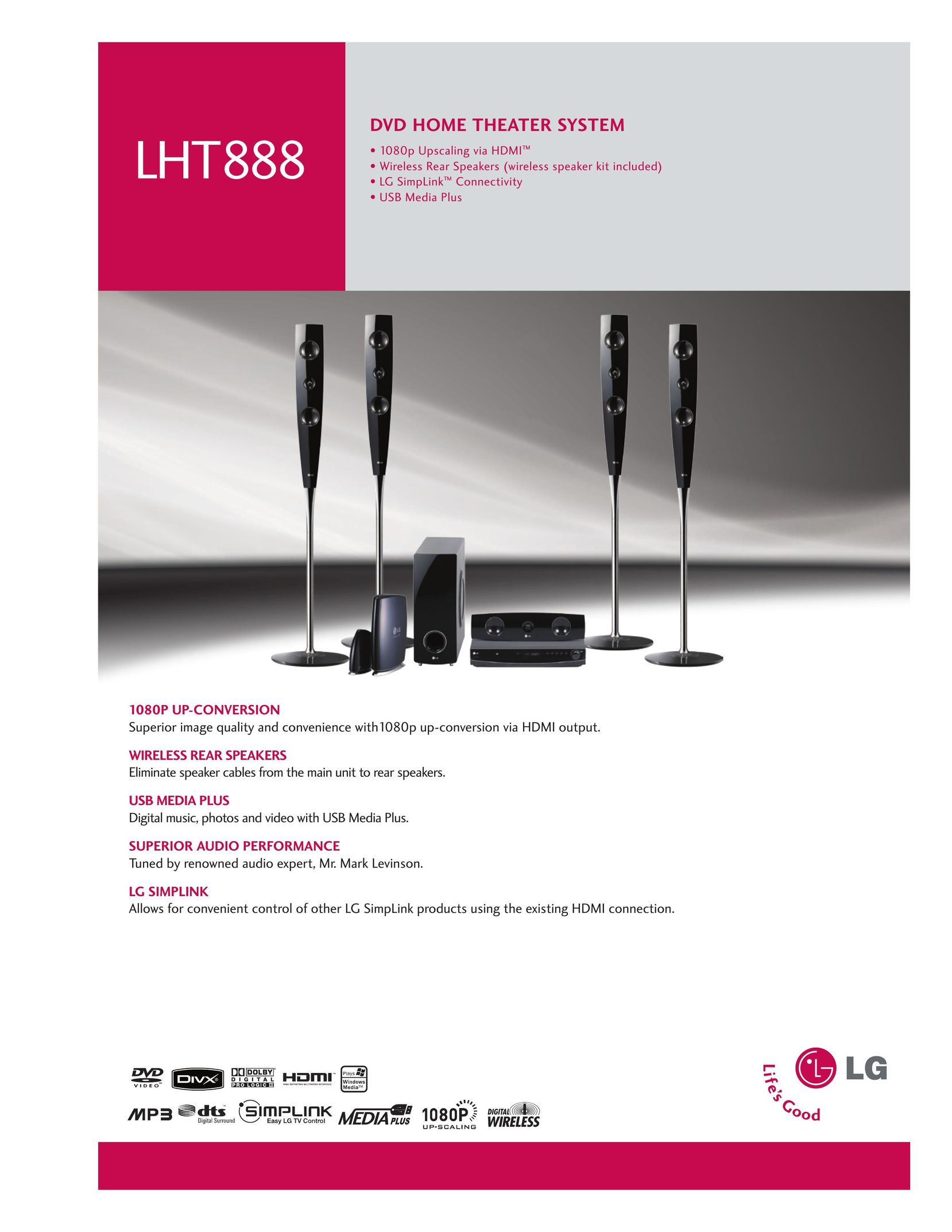 LG Electronics LHT888 Stereo System User Manual