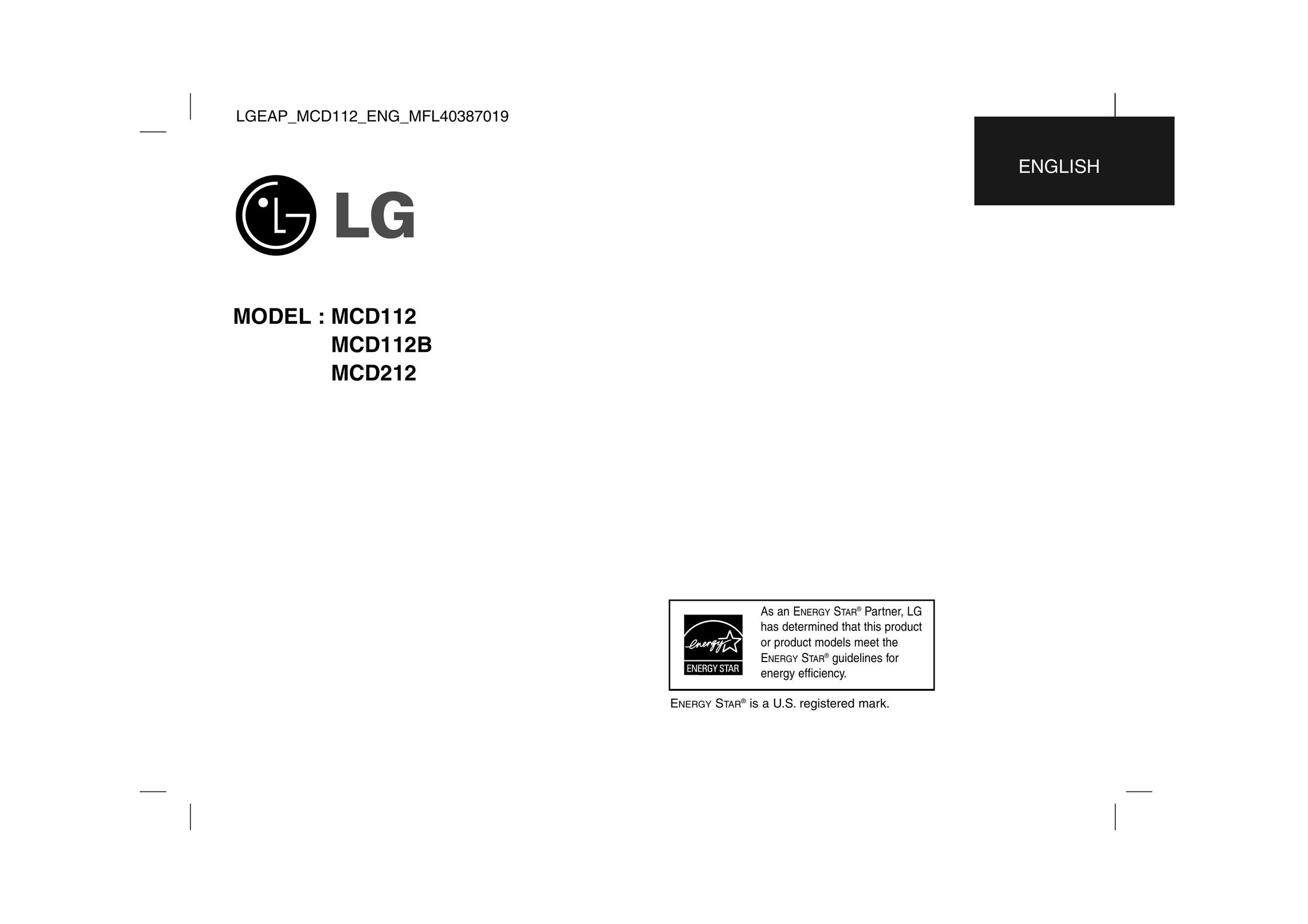 LG Electronics MCD212 Stereo System User Manual