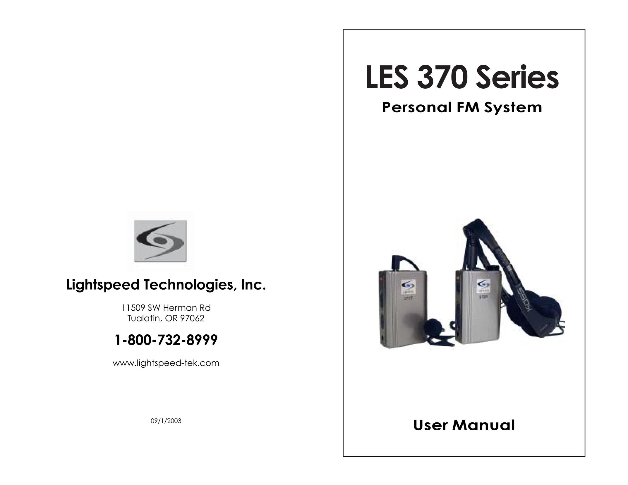 LightSpeed Technologies LES 370 Series Stereo System User Manual