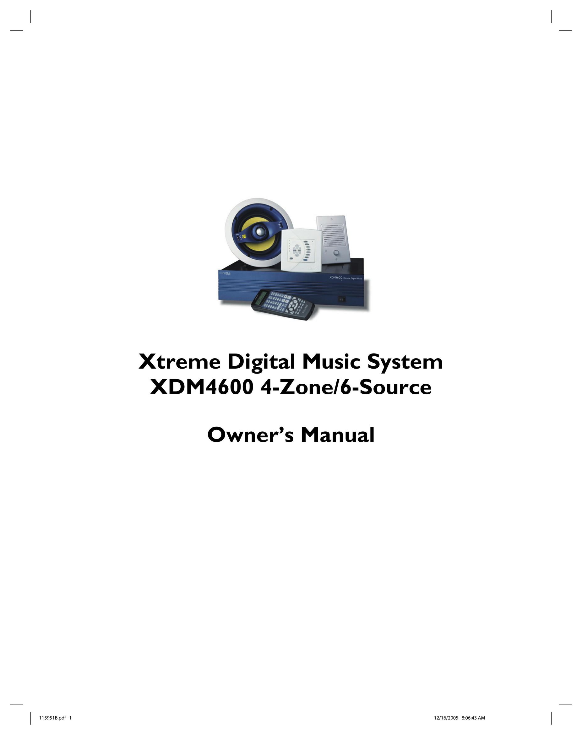 M&S Systems XDM4600 Stereo System User Manual