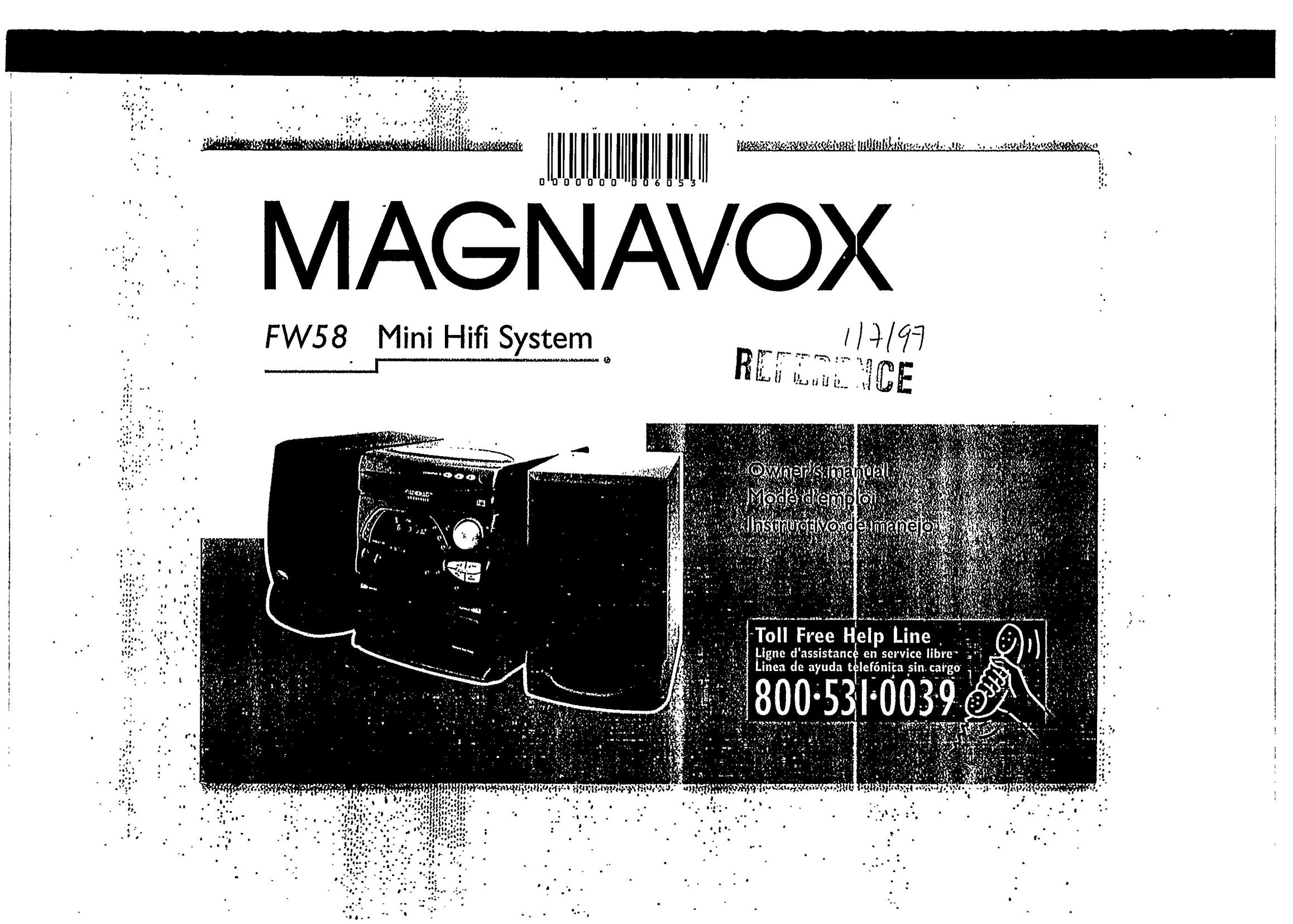 Magnavox FW58 Stereo System User Manual
