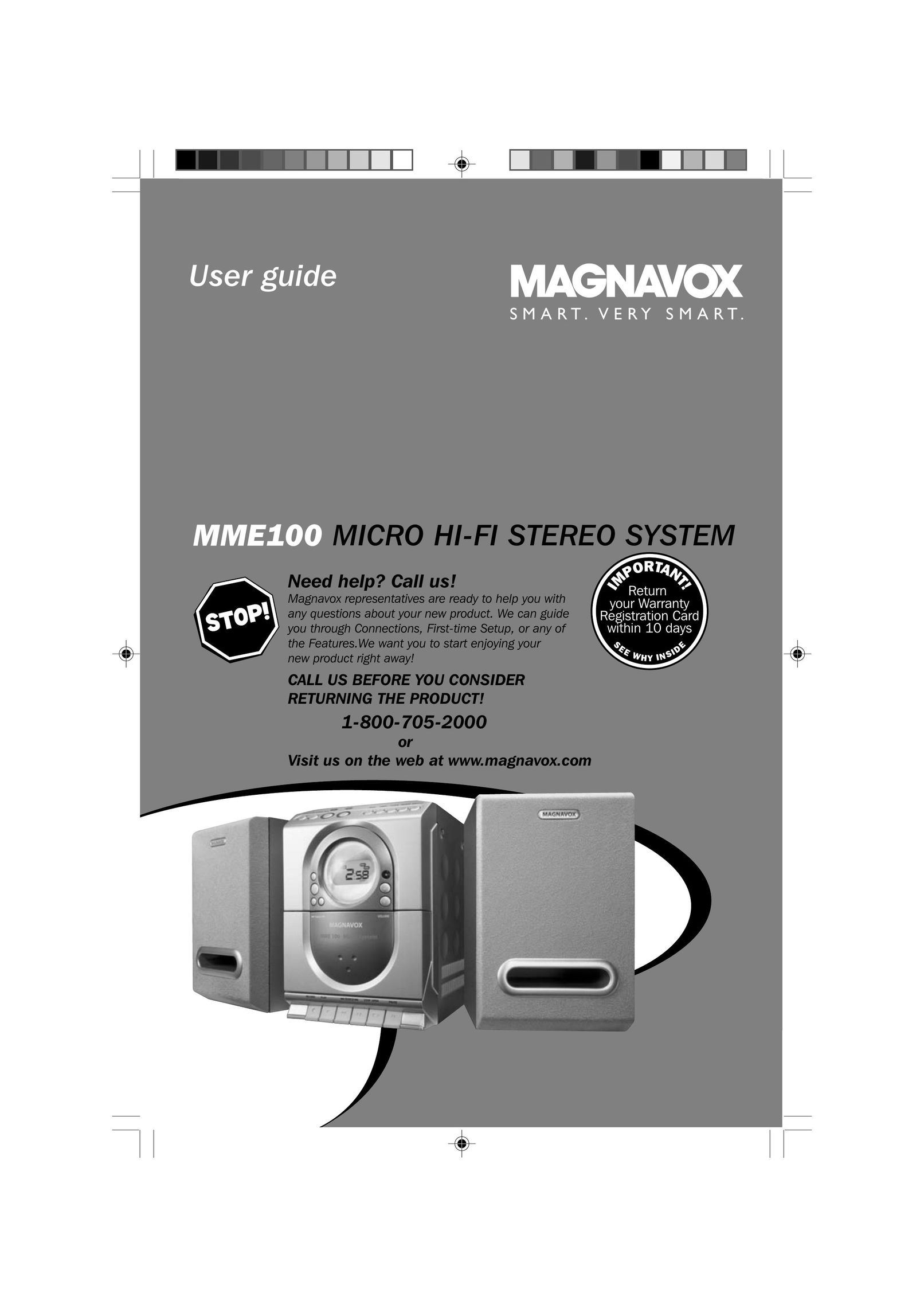 Magnavox MME100 Stereo System User Manual