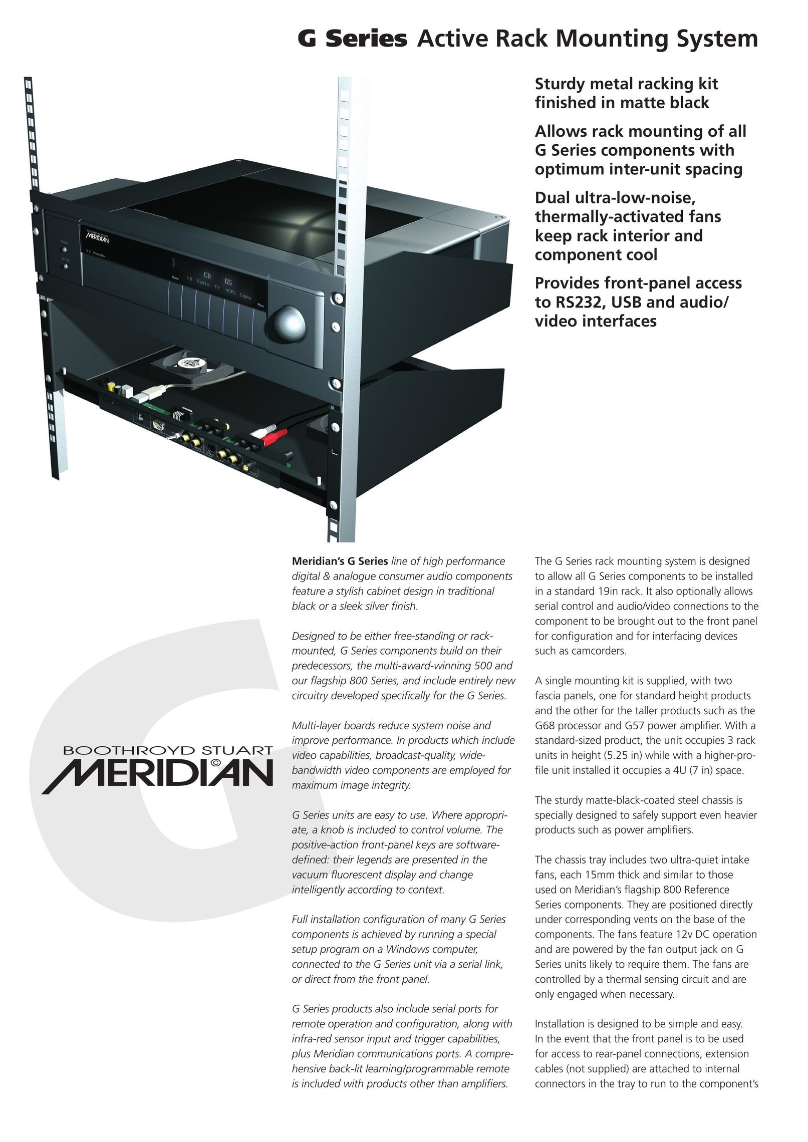 Meridian Audio G Series Stereo System User Manual