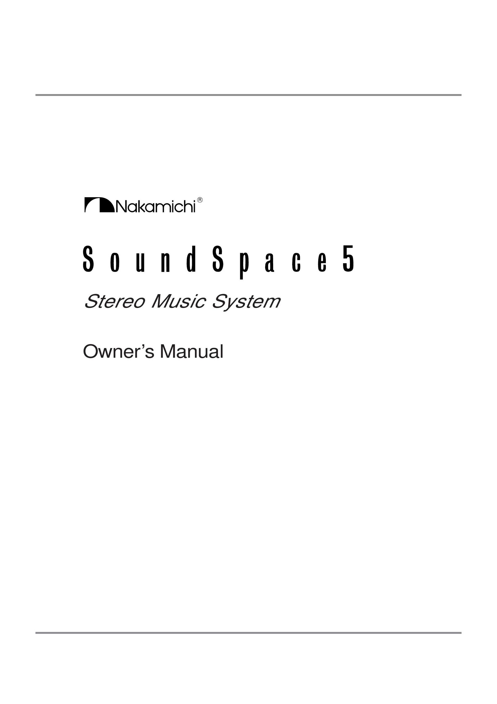 Nakamichi SoundSpace 5 Stereo System User Manual