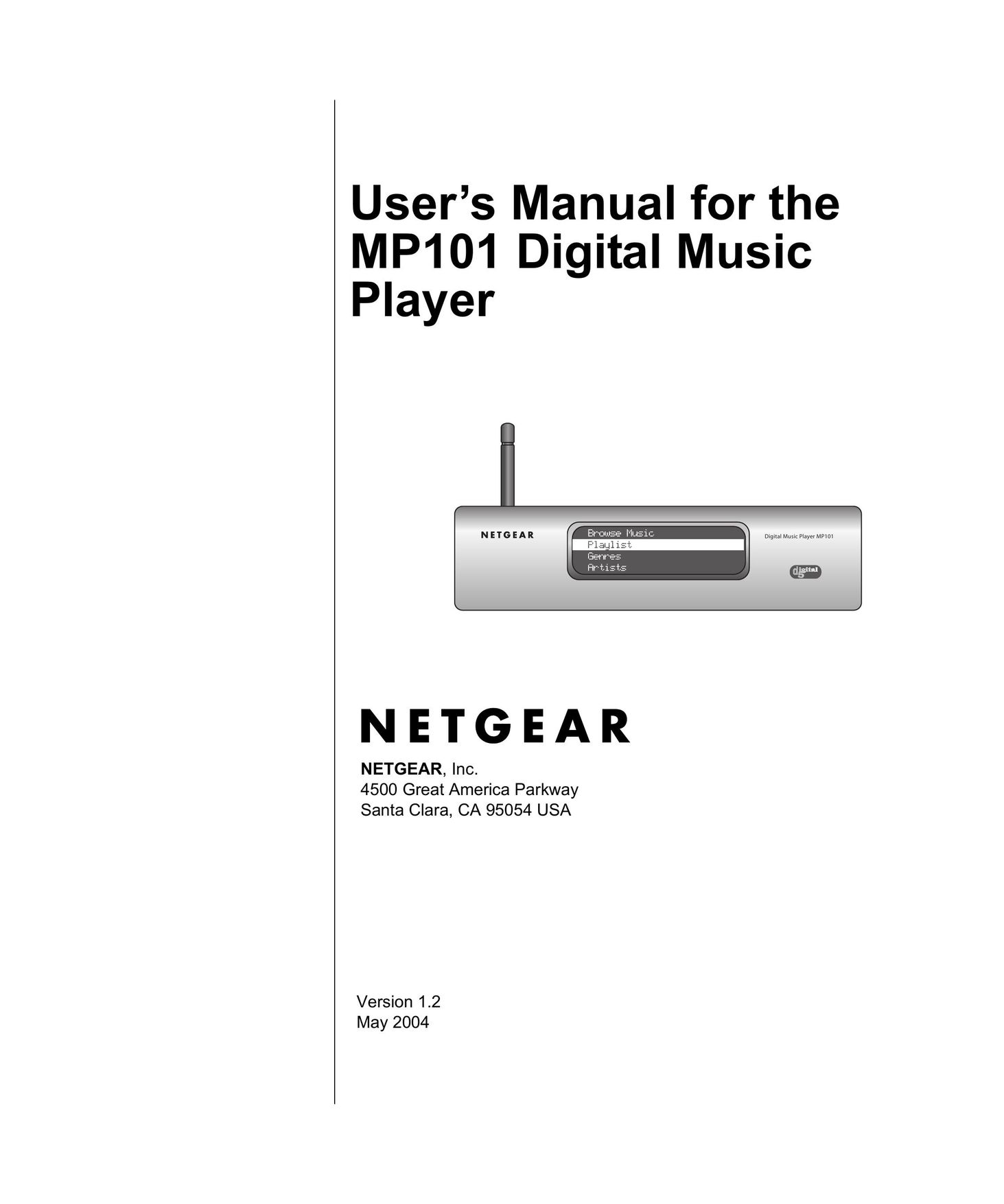 NETGEAR MP101 Stereo System User Manual