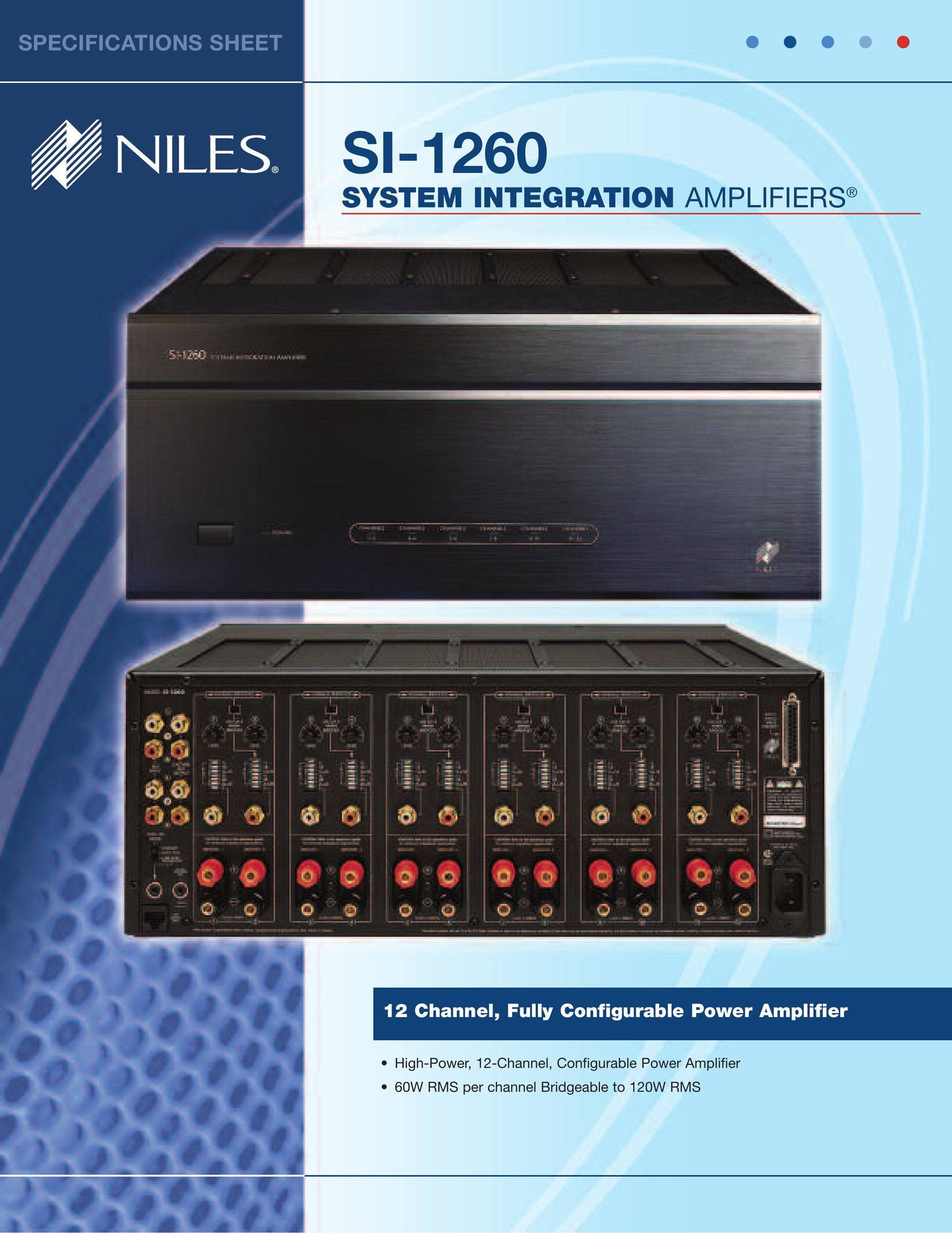 Niles Audio SI-1260 Stereo System User Manual