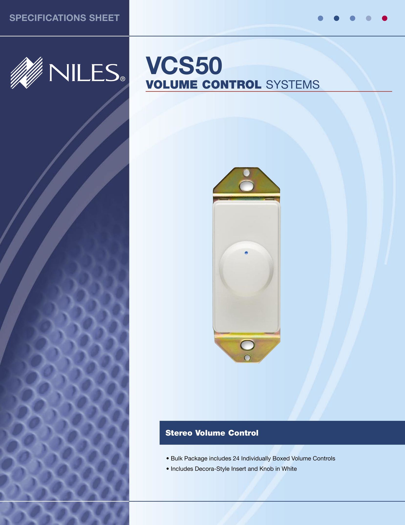 Niles Audio VCS50 Stereo System User Manual
