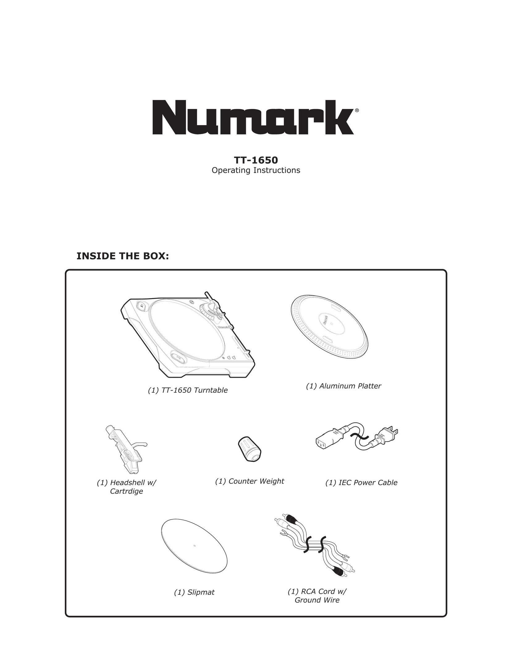 Numark Industries TT-1650 Stereo System User Manual
