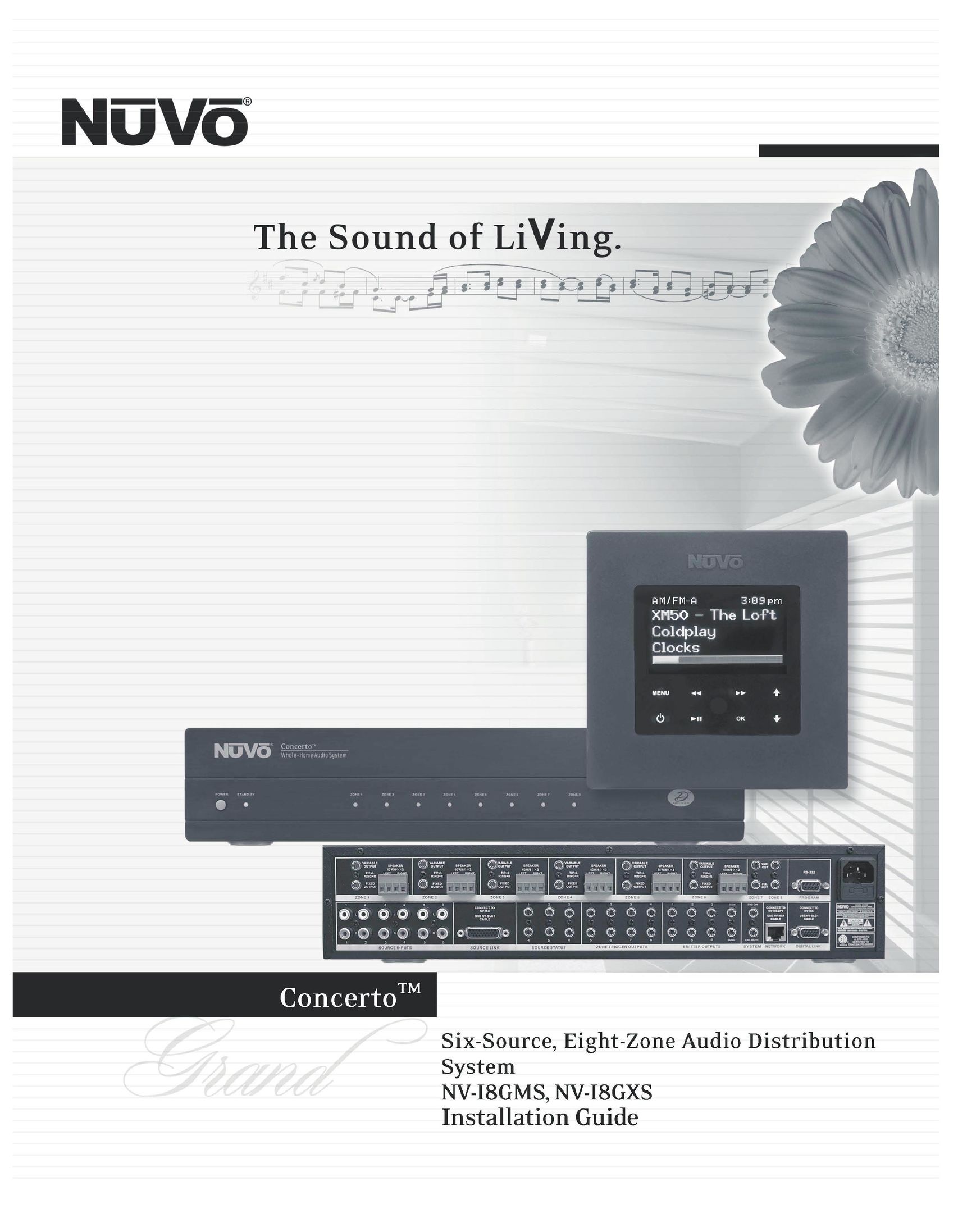 Nuvo NV-I8GMS, NV-I8GXS Stereo System User Manual