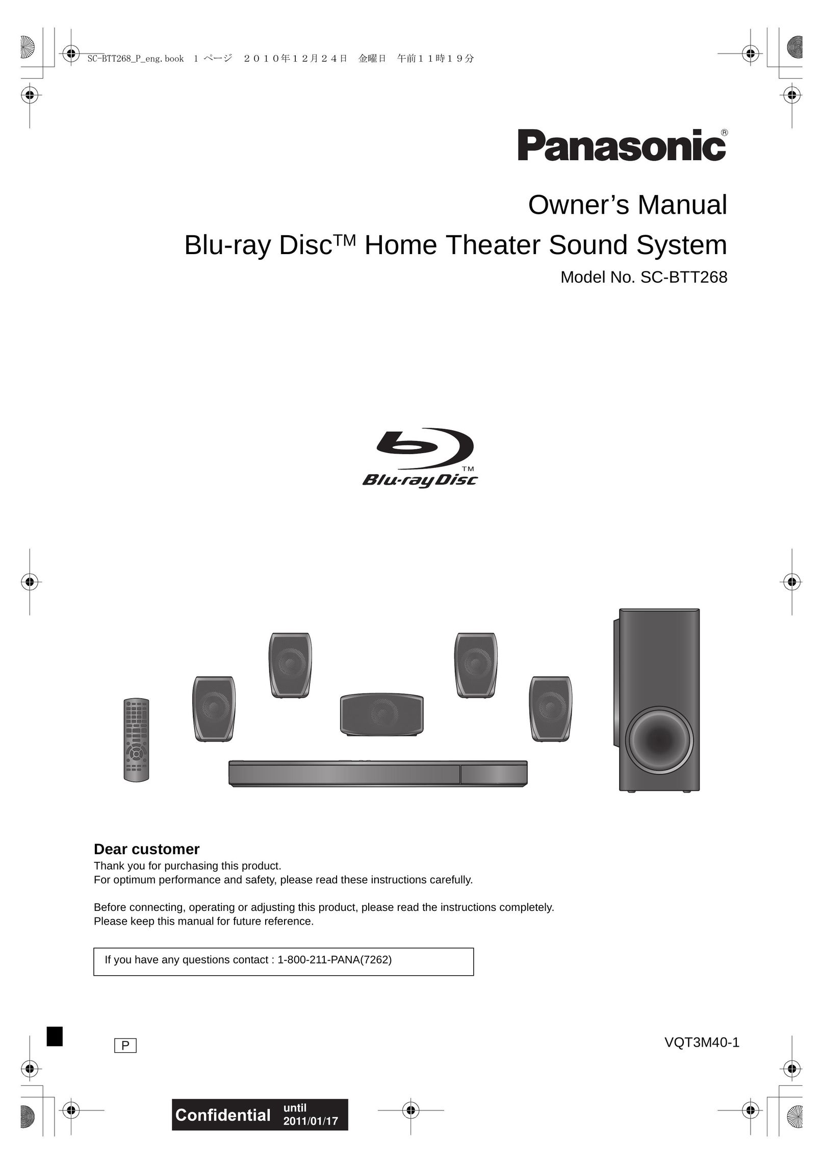 Panasonic BTT268 Stereo System User Manual