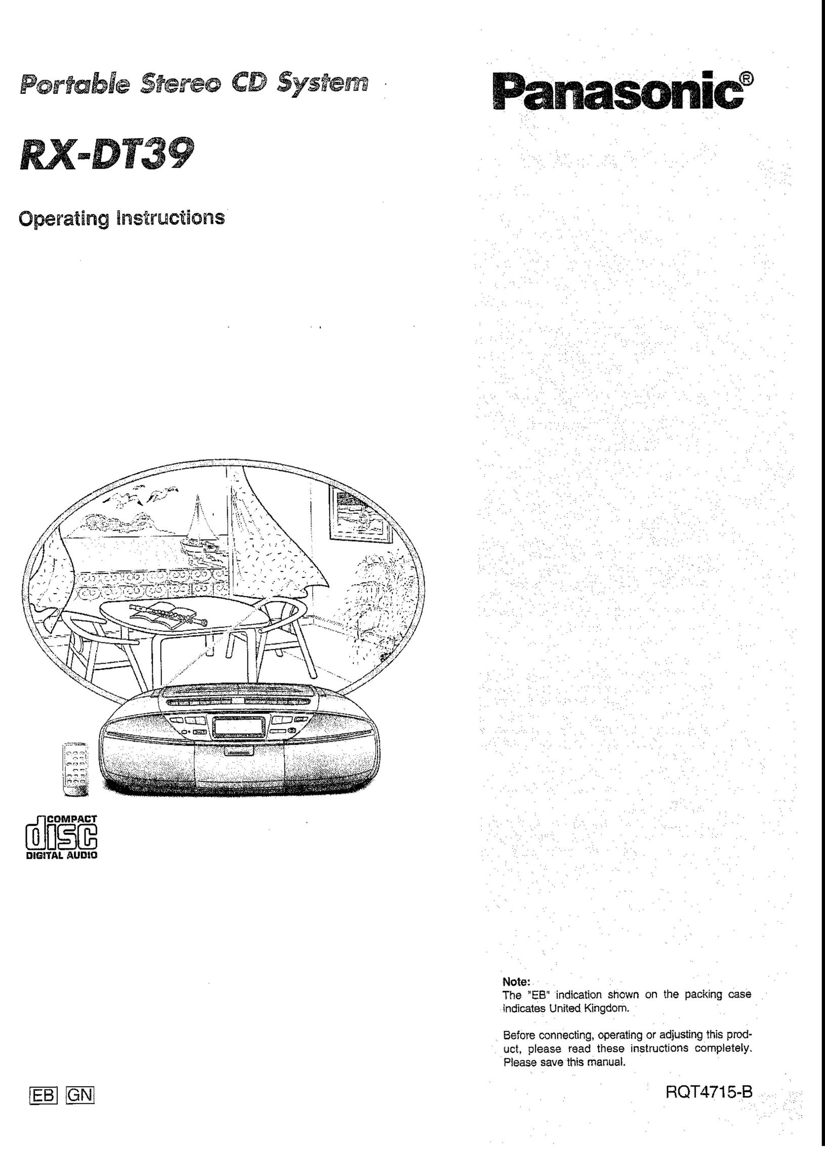 Panasonic RX-DT39 Stereo System User Manual