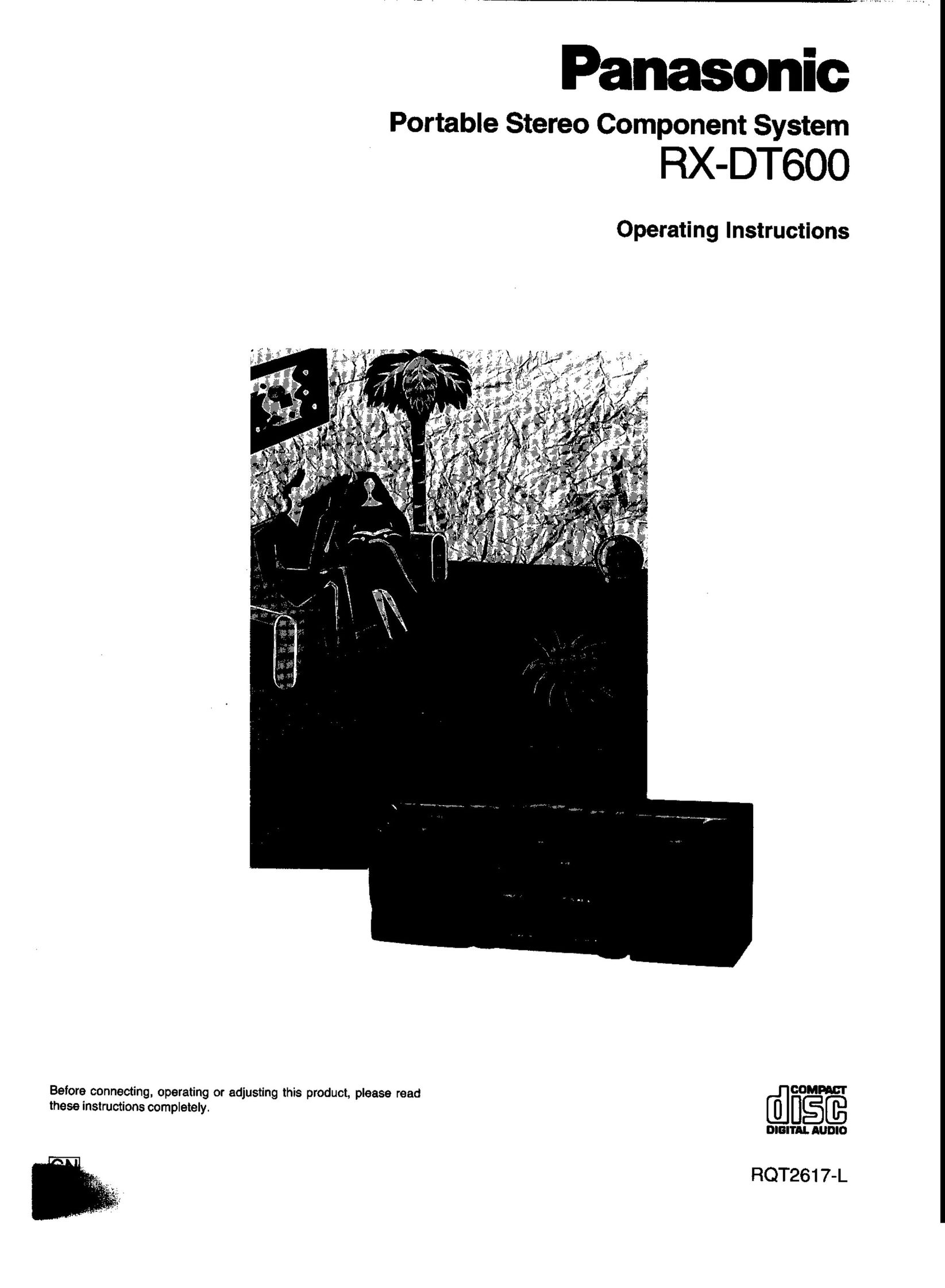 Panasonic RX-DT600 Stereo System User Manual