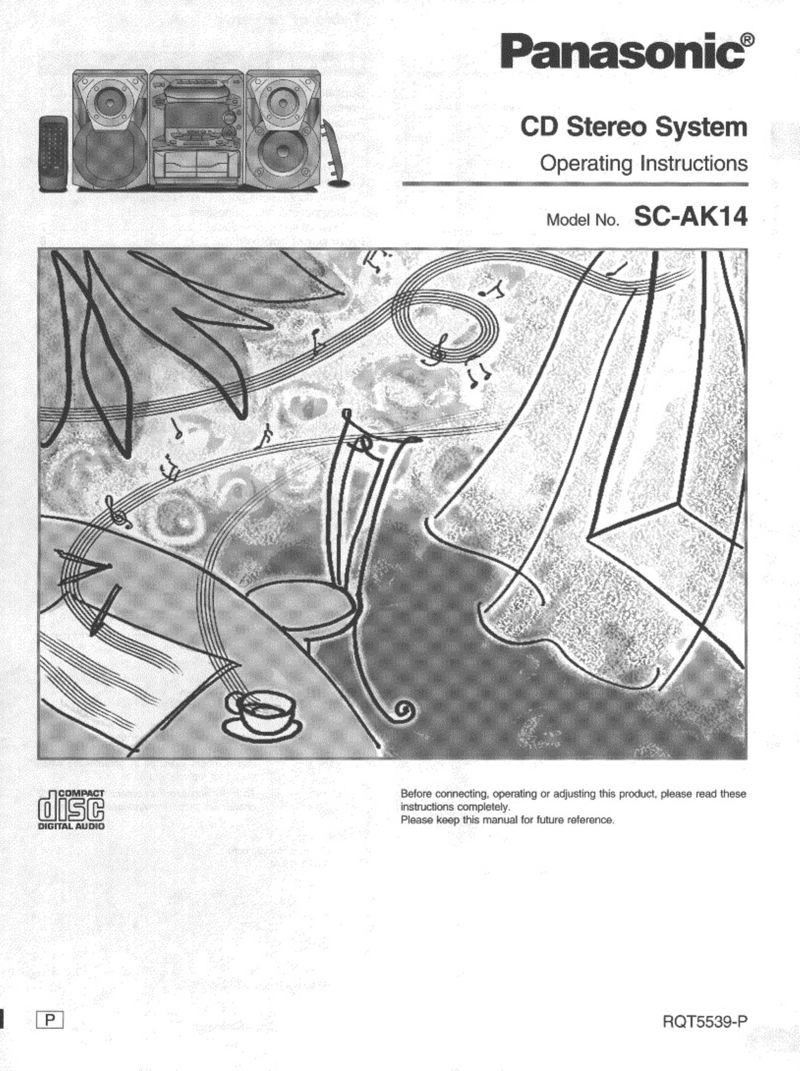 Panasonic SC-AK14 Stereo System User Manual