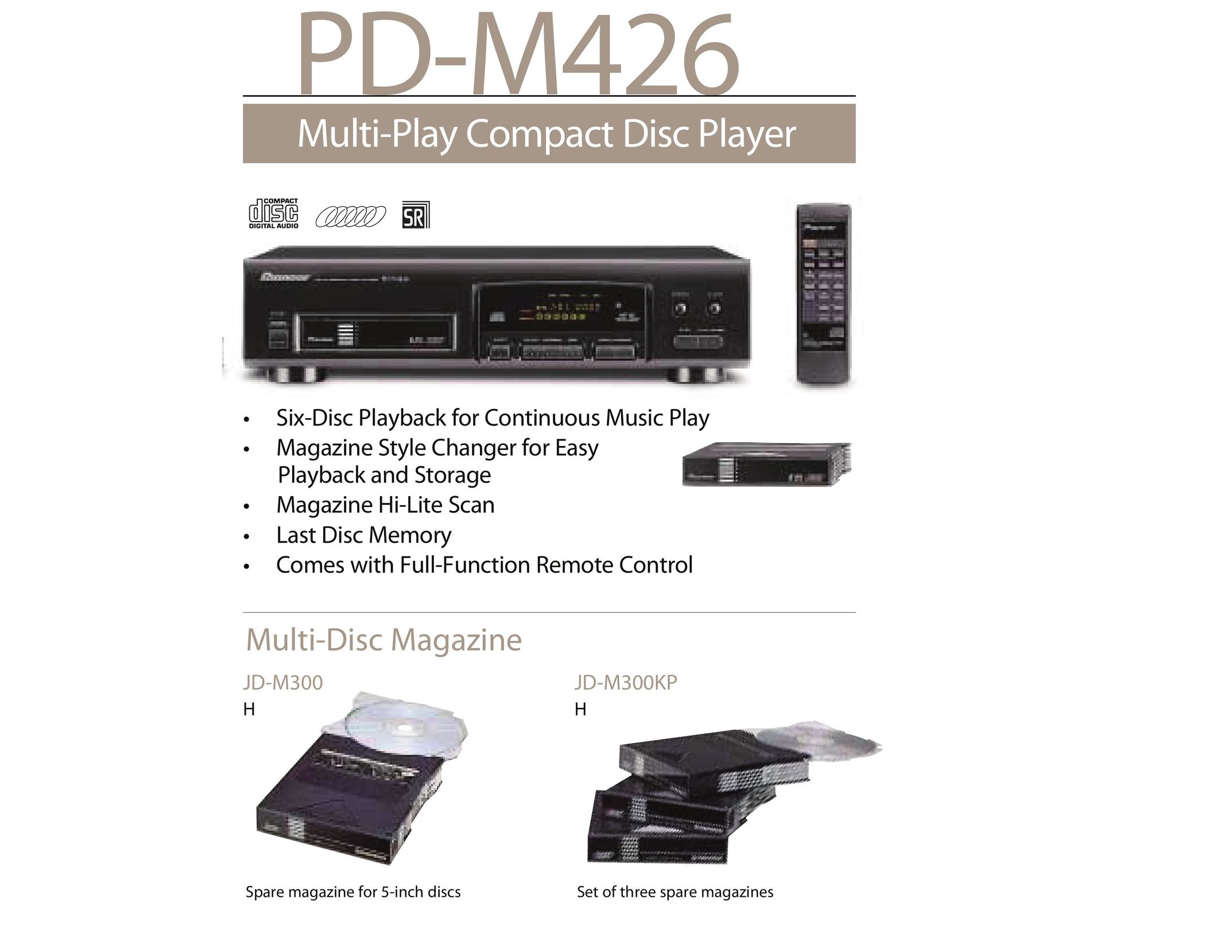 Pioneer PD-M426 Stereo System User Manual
