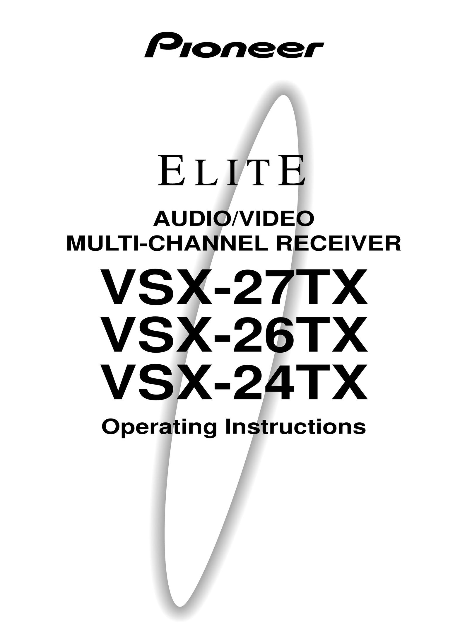 Pioneer VSX-24TX Stereo System User Manual