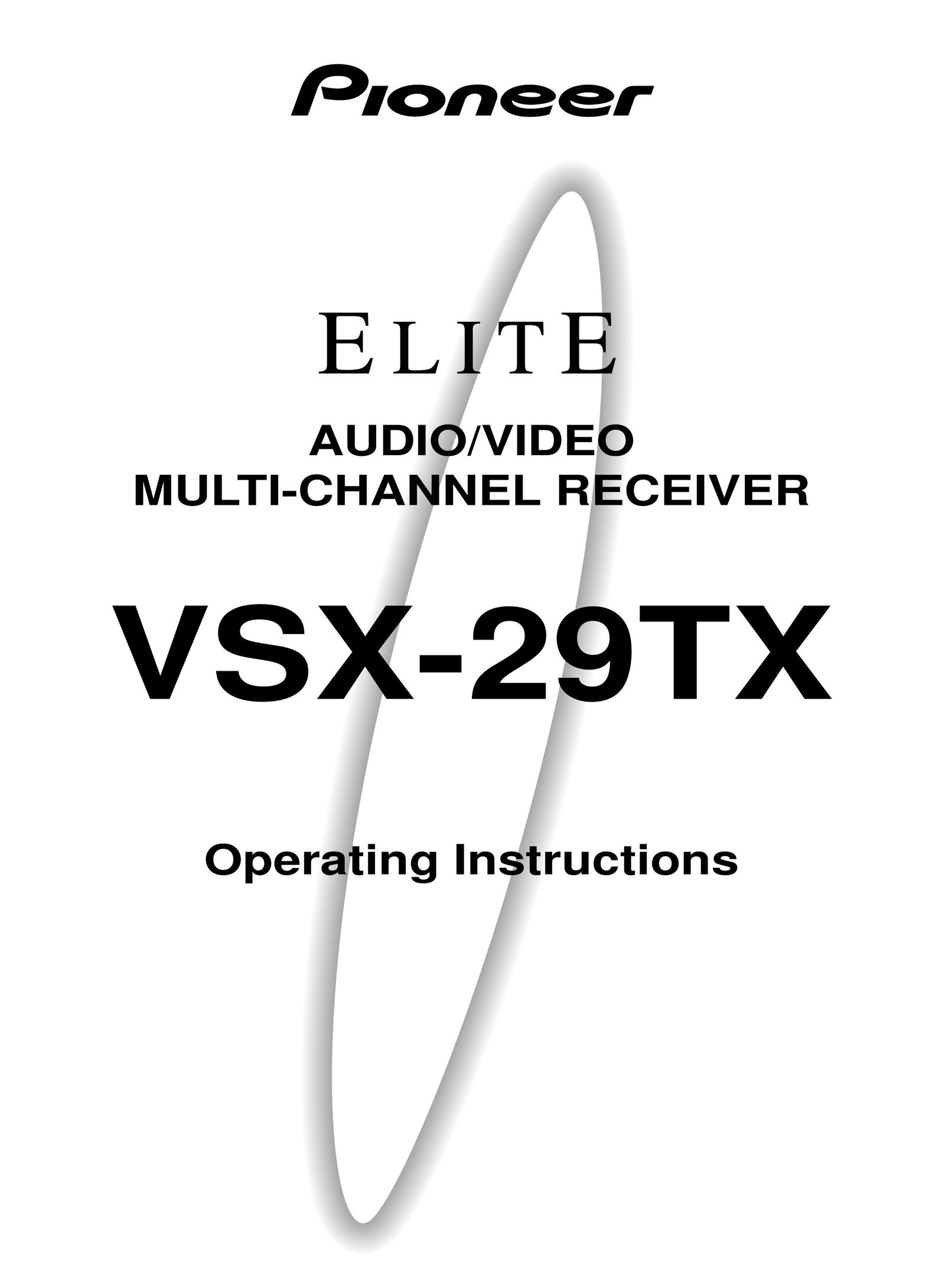 Pioneer VSX-29TX Stereo System User Manual