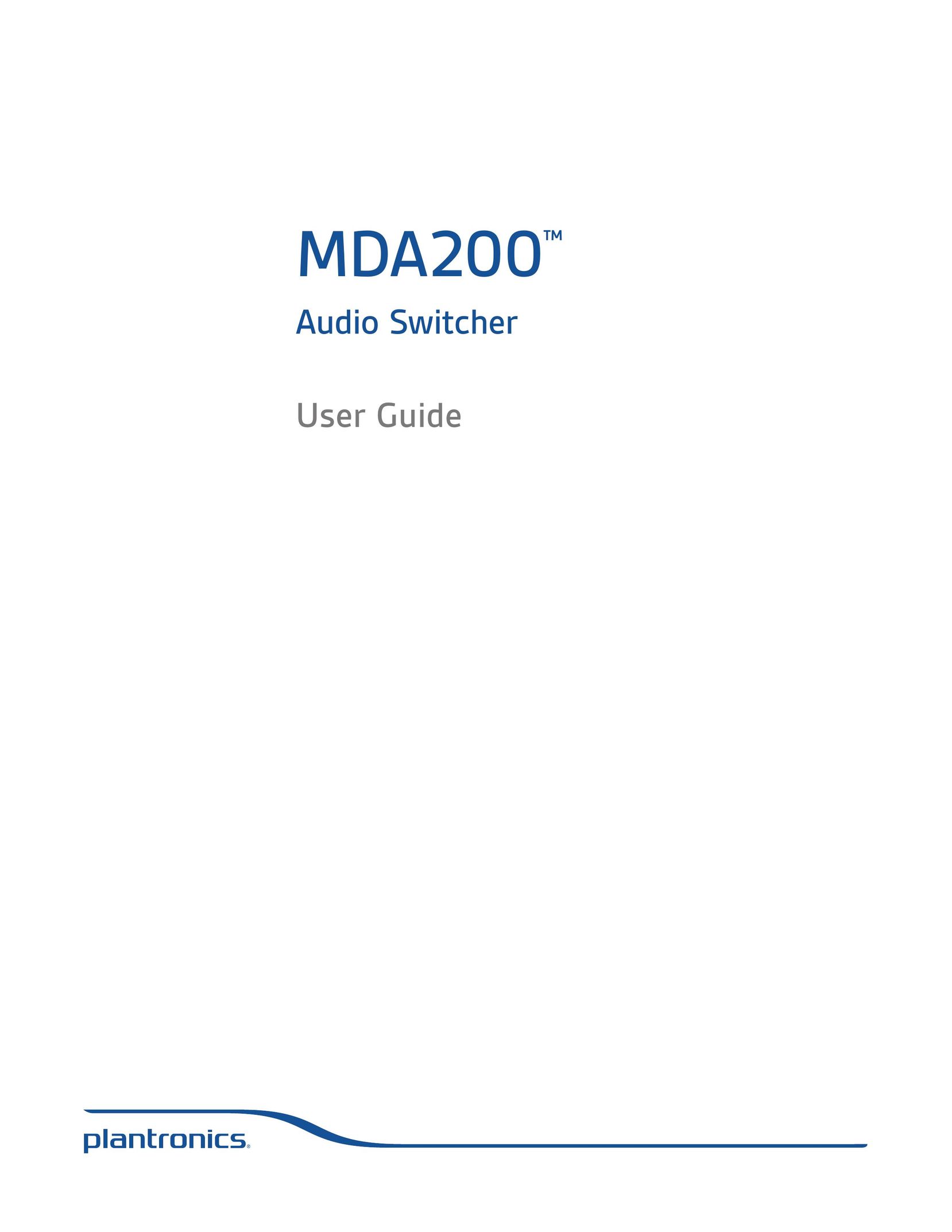 Plantronics mda200 Stereo System User Manual