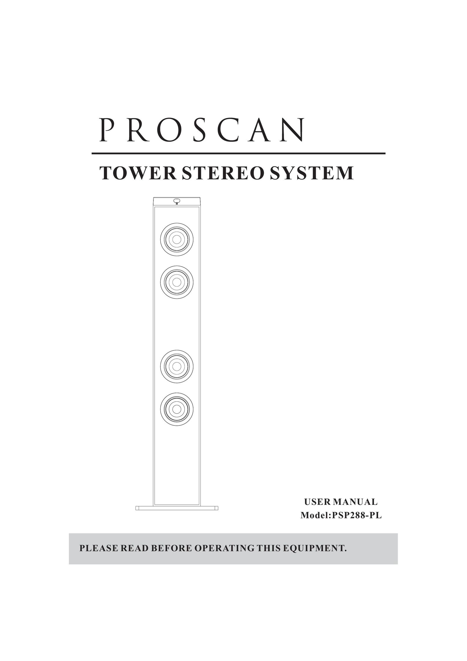 ProScan PSP288-PL Stereo System User Manual