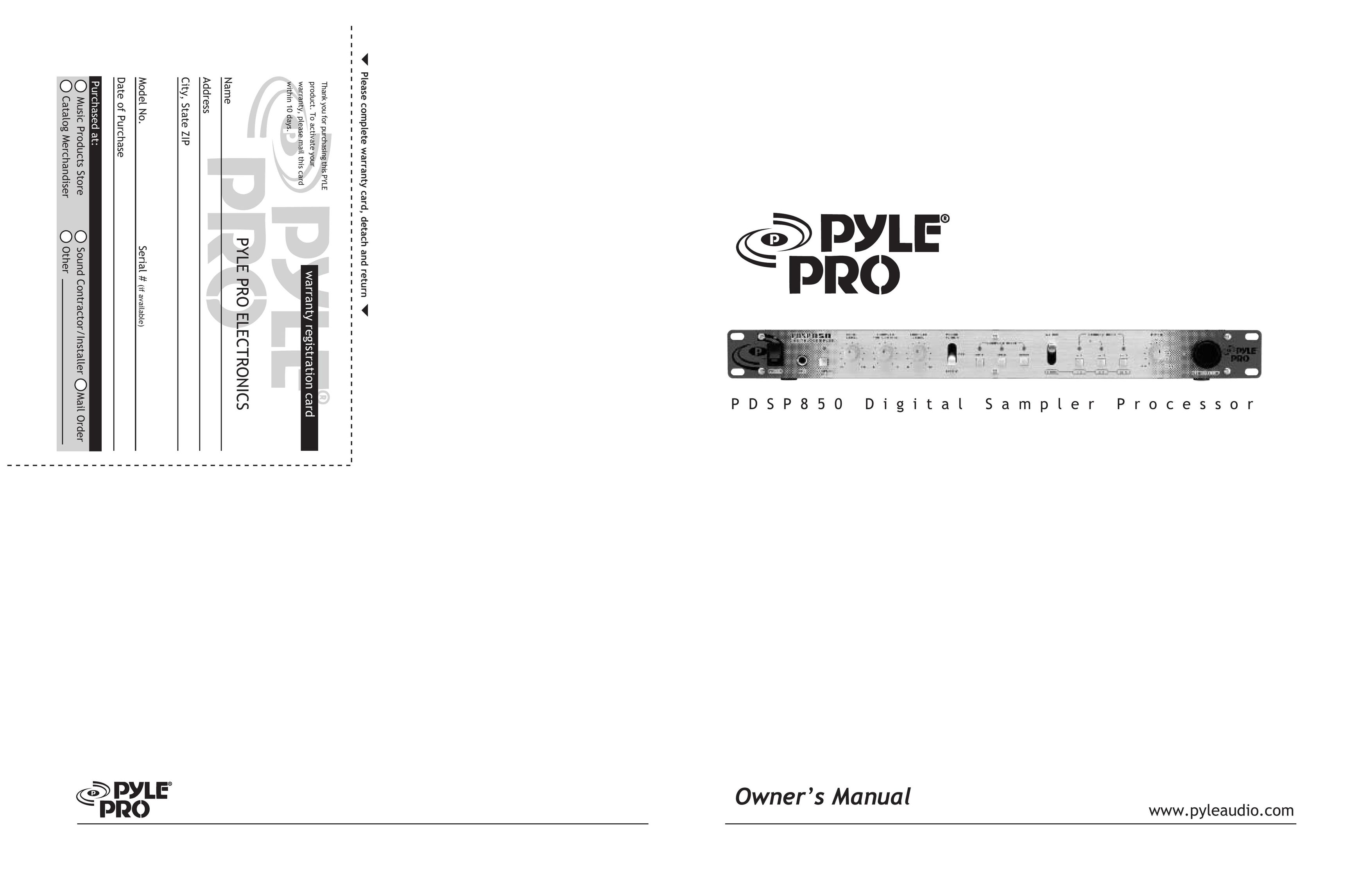 PYLE Audio PDSP850 Stereo System User Manual