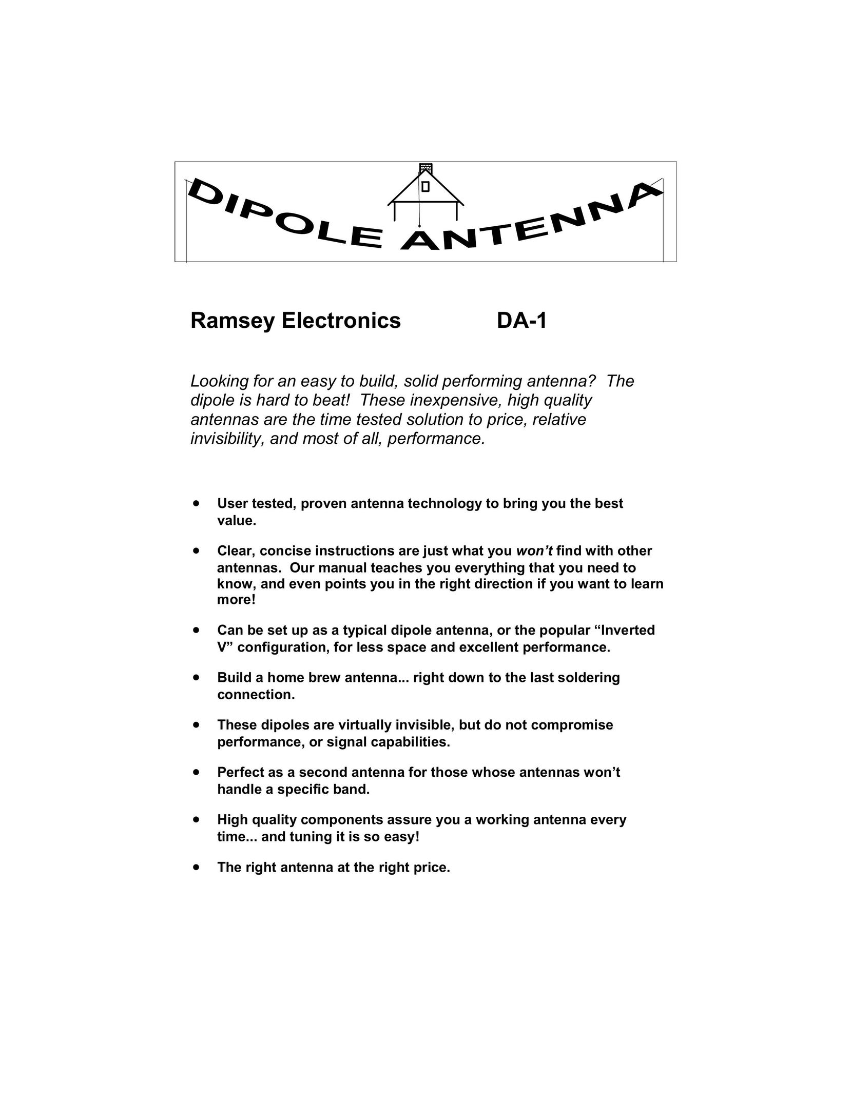 Ramsey Electronics DA-1 Stereo System User Manual