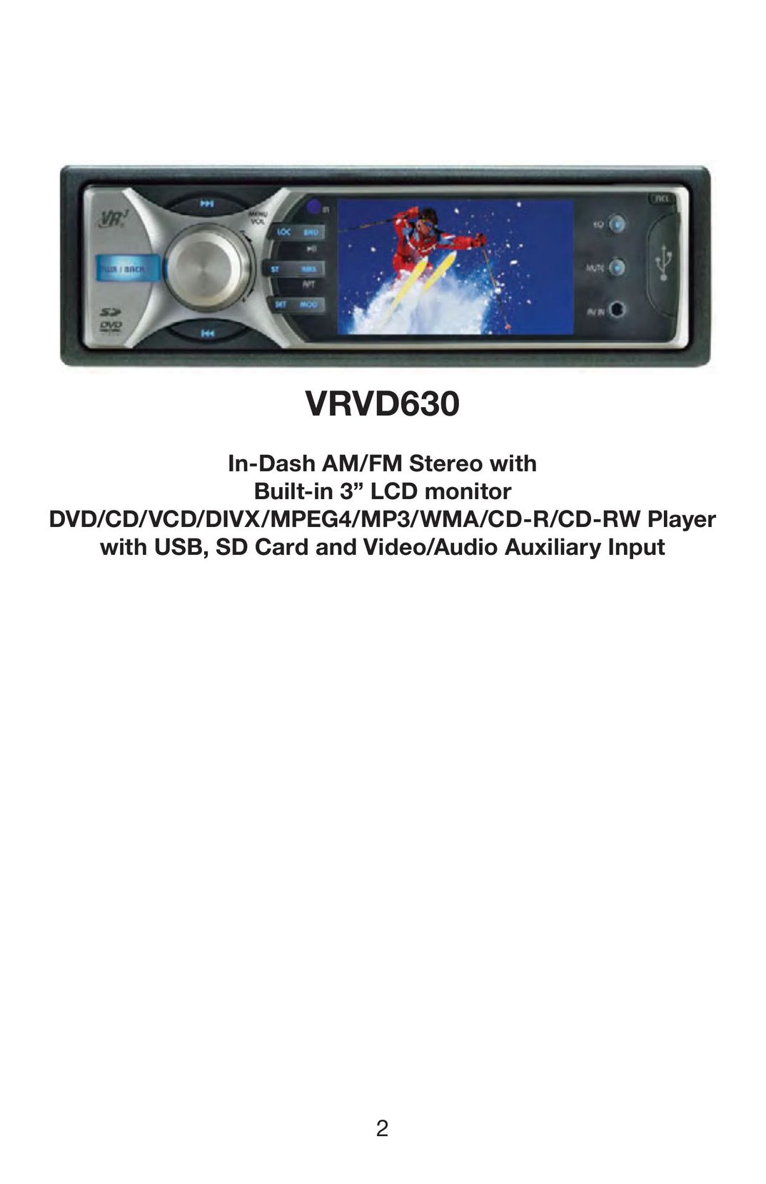Roadmaster VRVD630 Stereo System User Manual