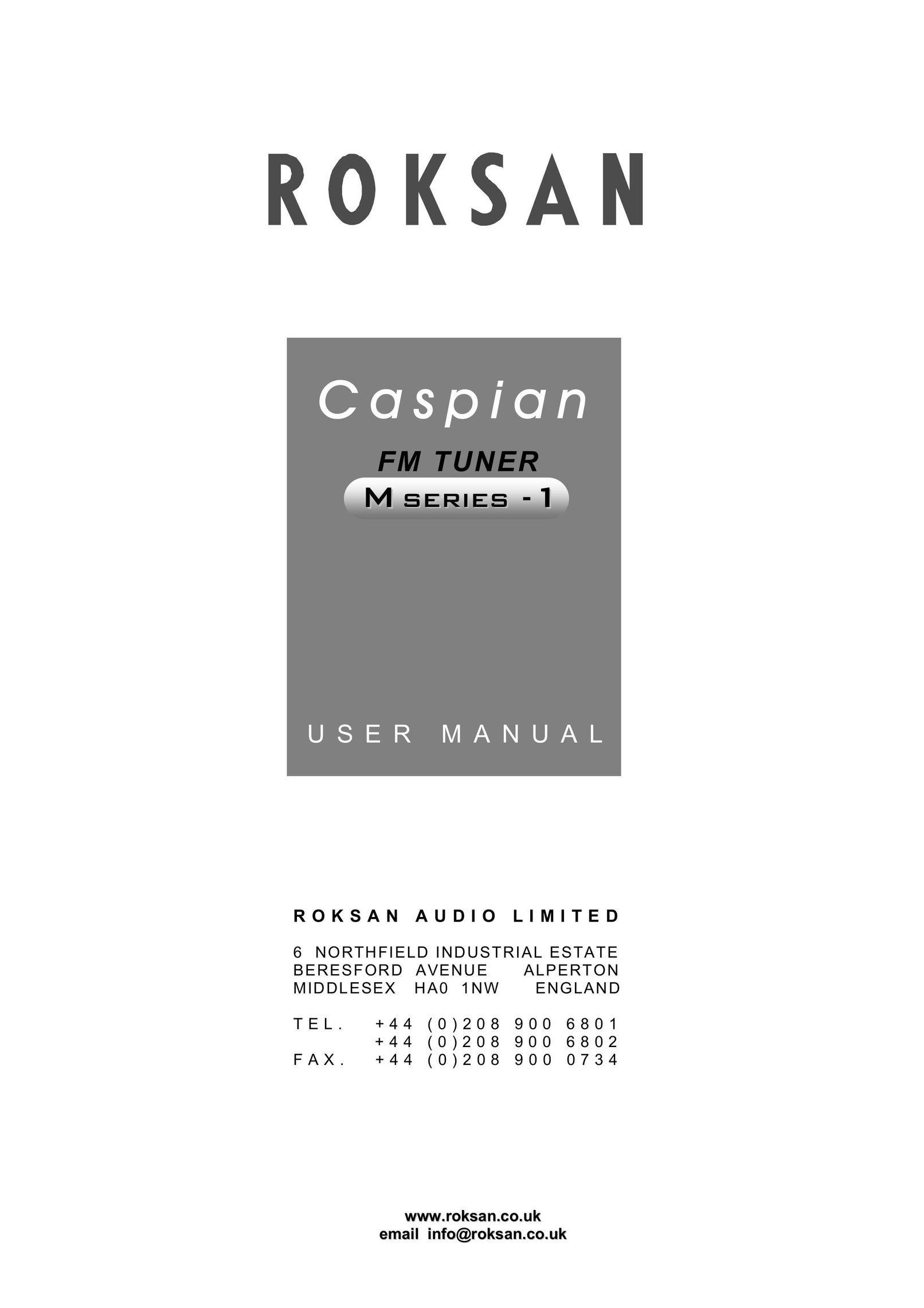 Roksan Audio M Series-1 Stereo System User Manual