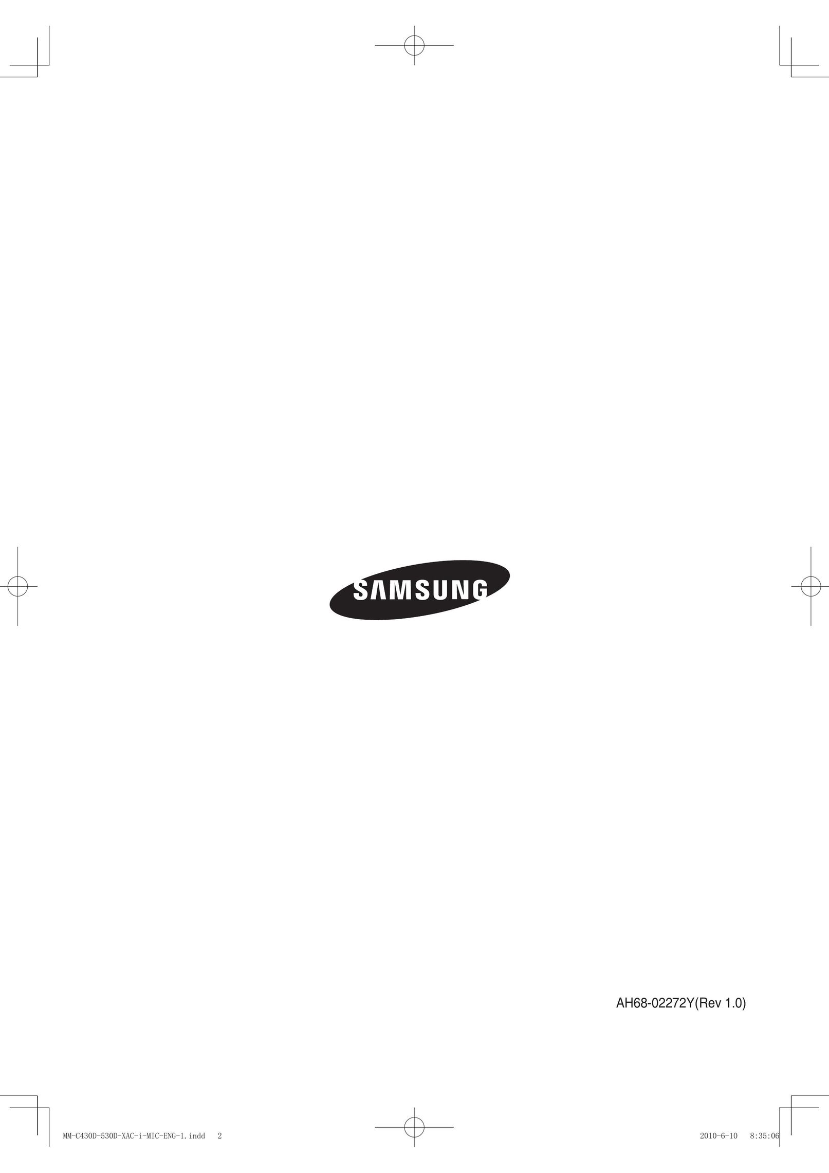 Samsung AH68-02272Y Stereo System User Manual
