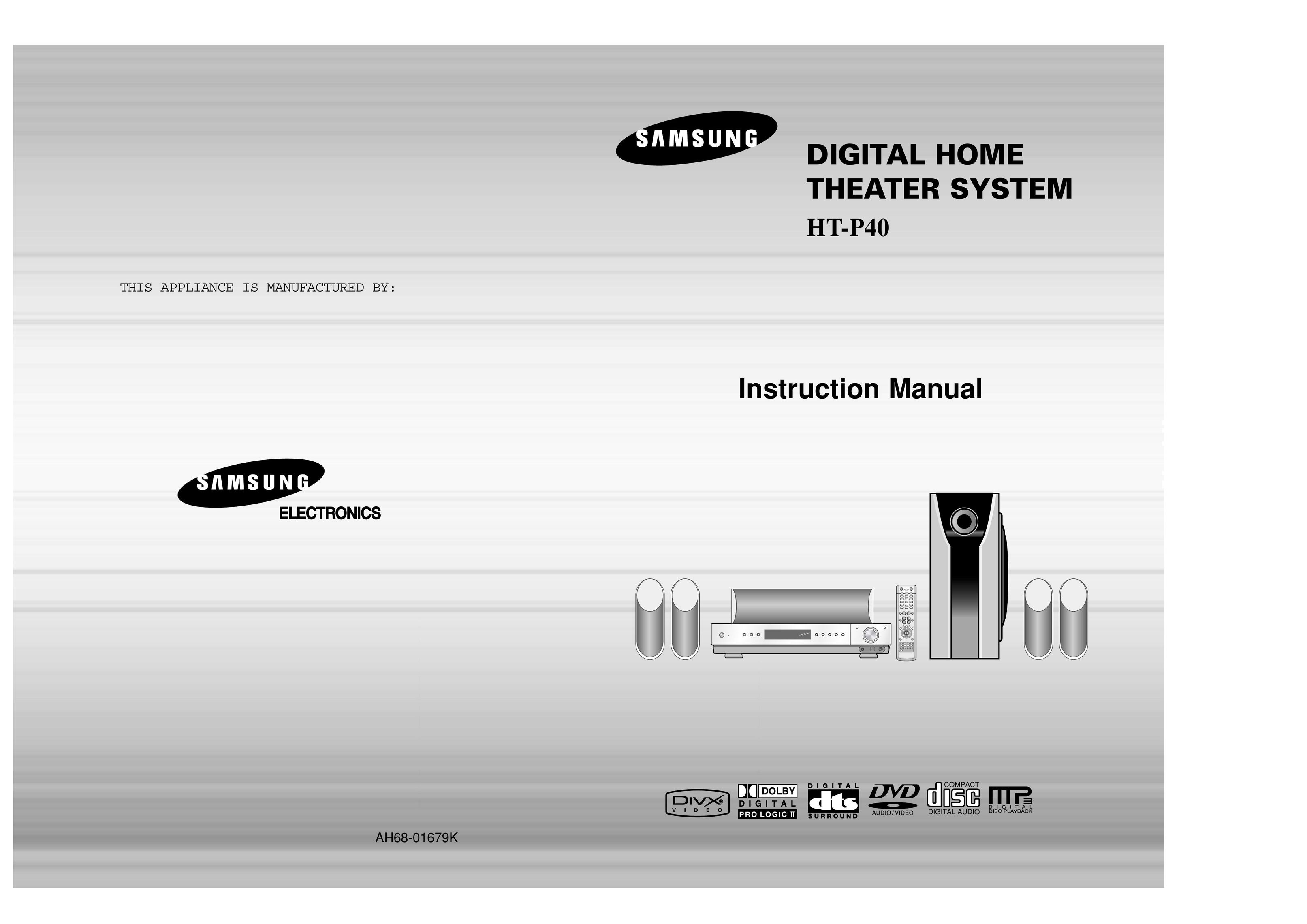 Samsung HT-P40 Stereo System User Manual