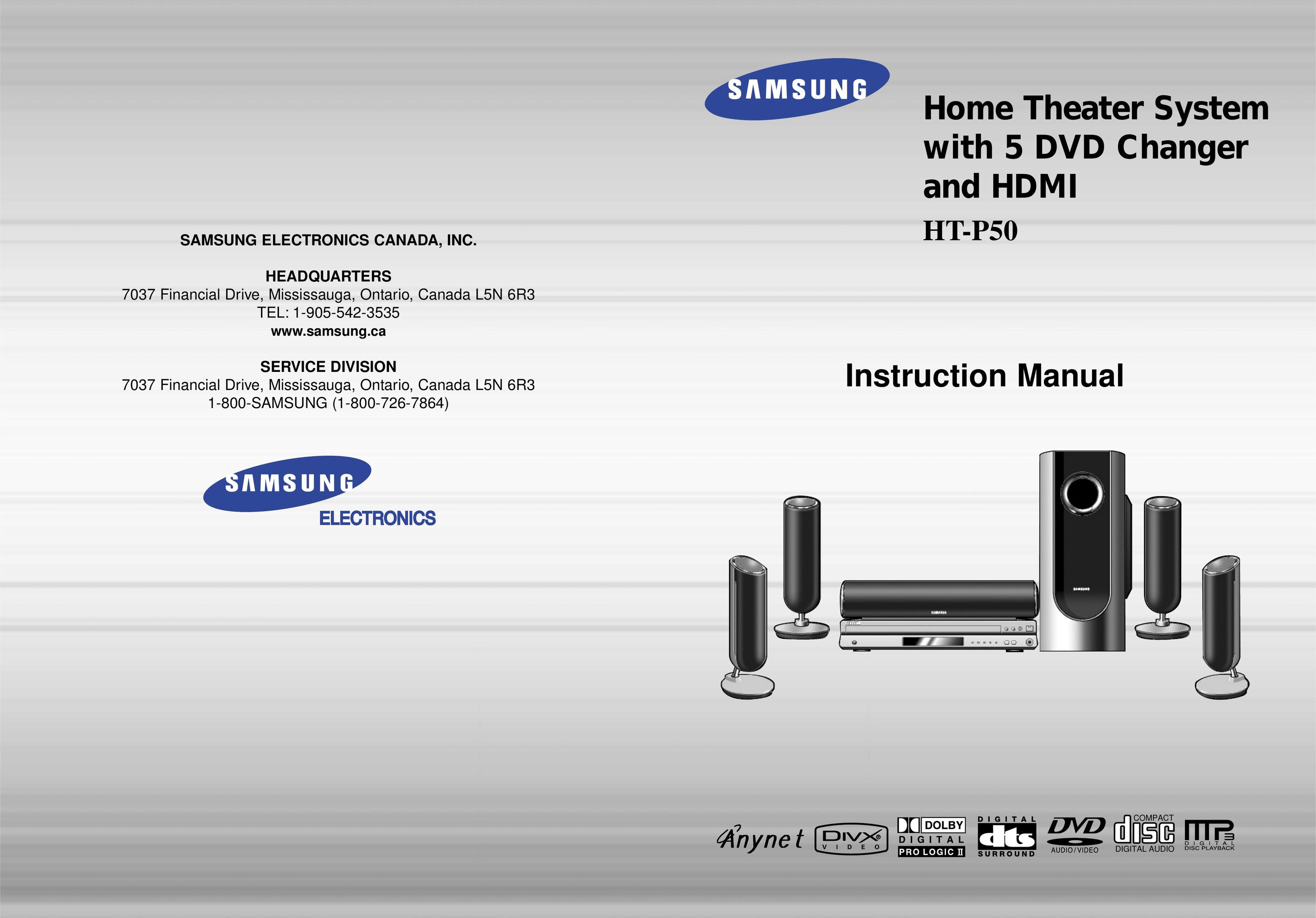 Samsung HT-P50 Stereo System User Manual
