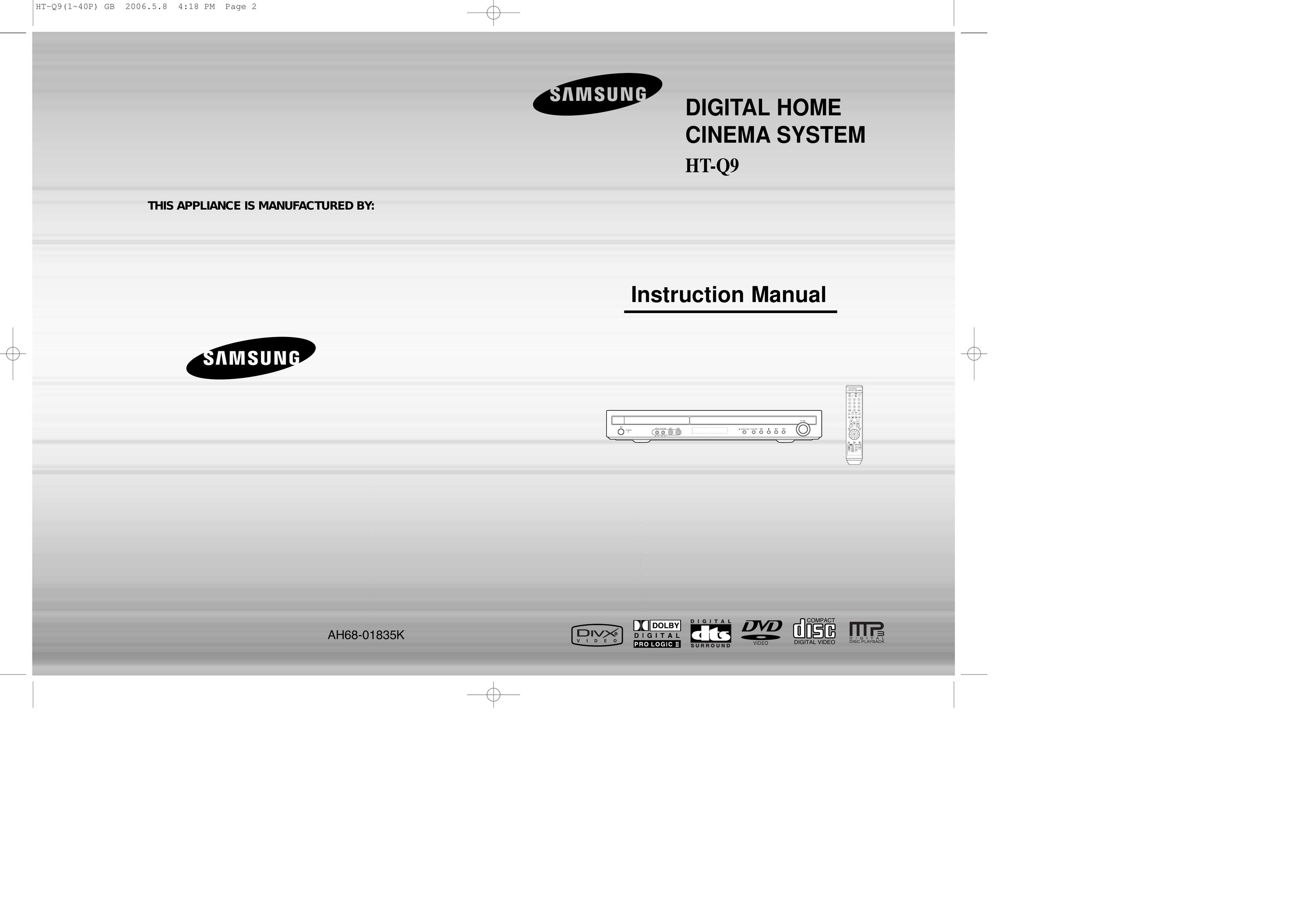 Samsung HT-Q9 Stereo System User Manual