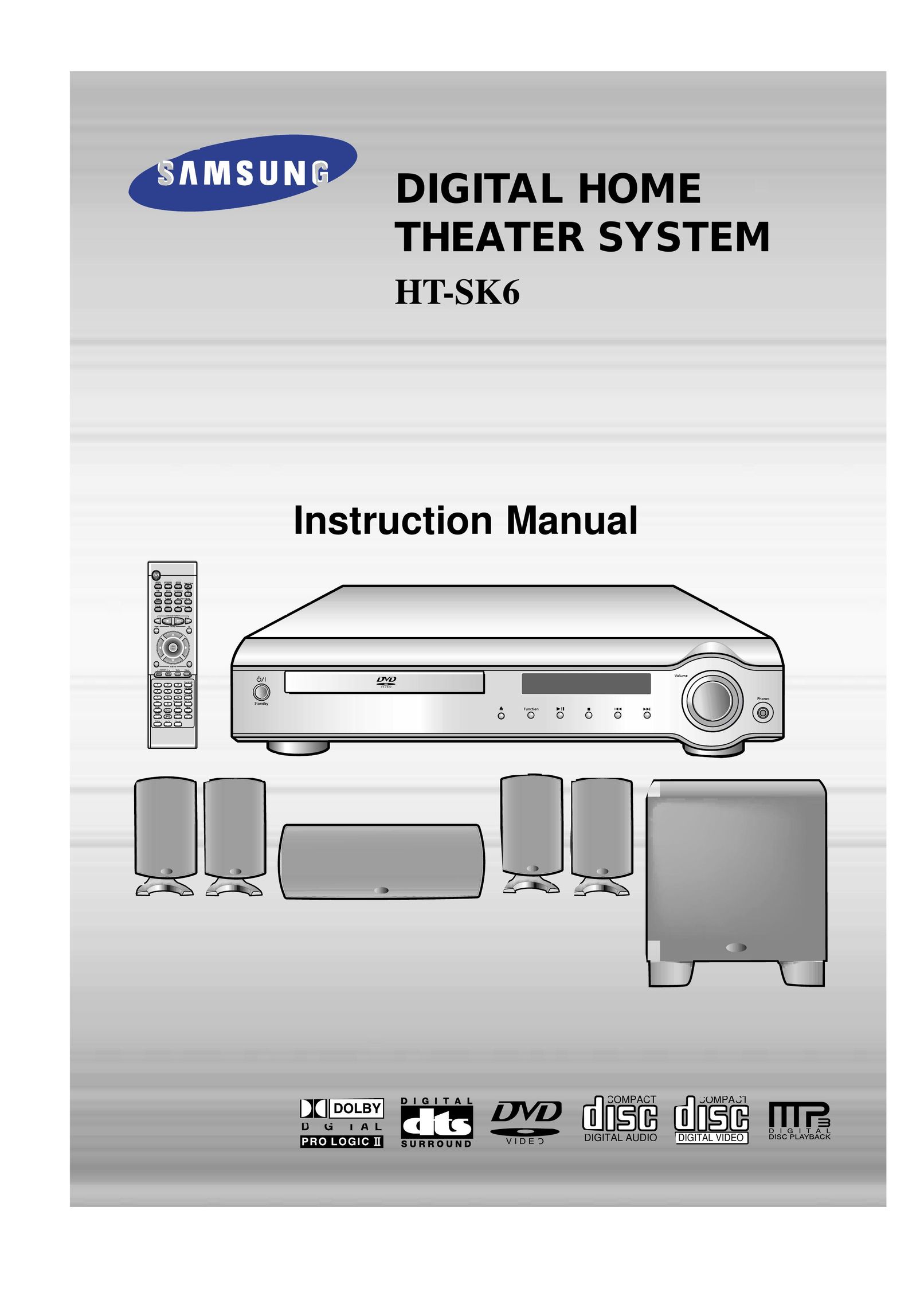 Samsung HT-SK6 Stereo System User Manual