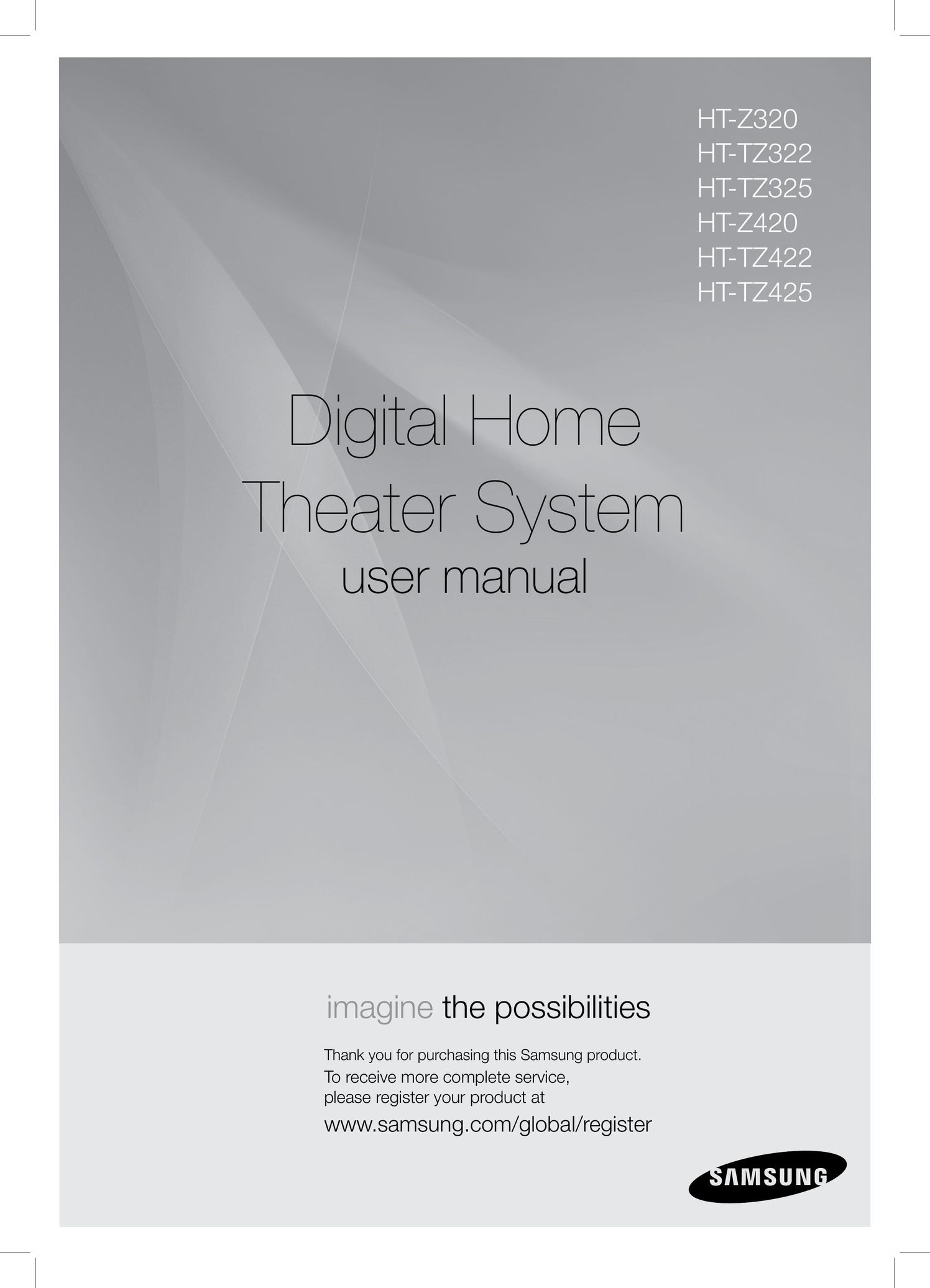 Samsung HT-Z320 Stereo System User Manual