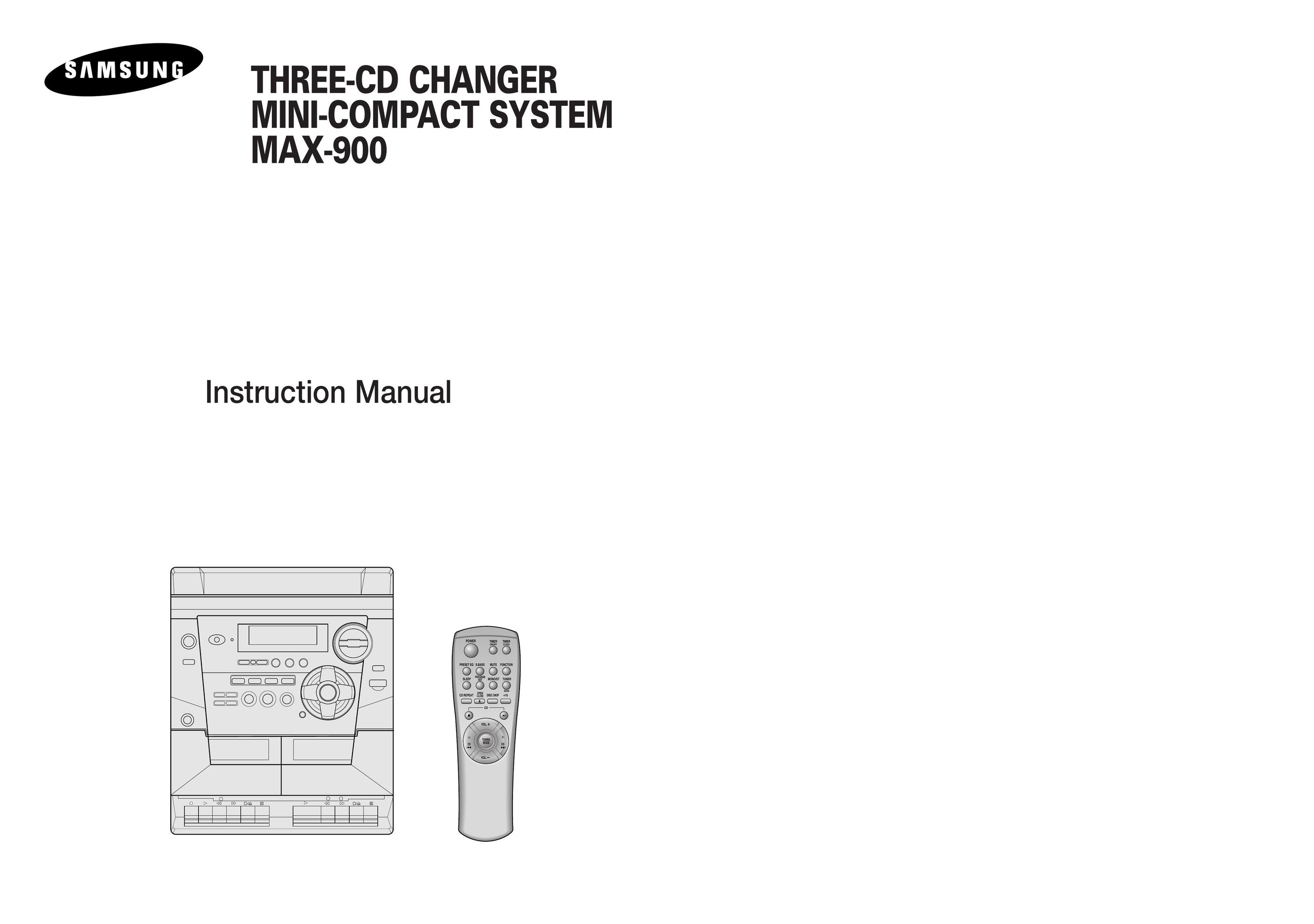 Samsung MAX-900 Stereo System User Manual