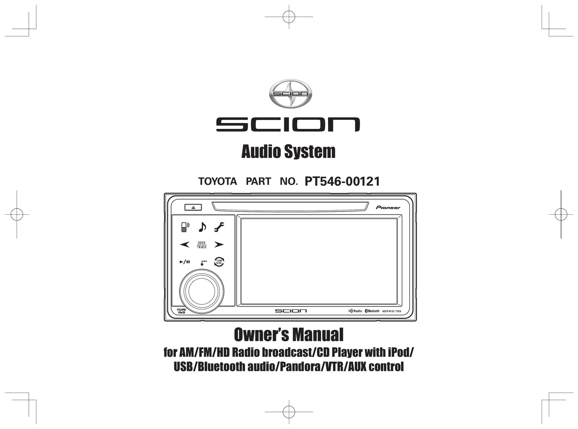 Scion PT546-00121 Stereo System User Manual