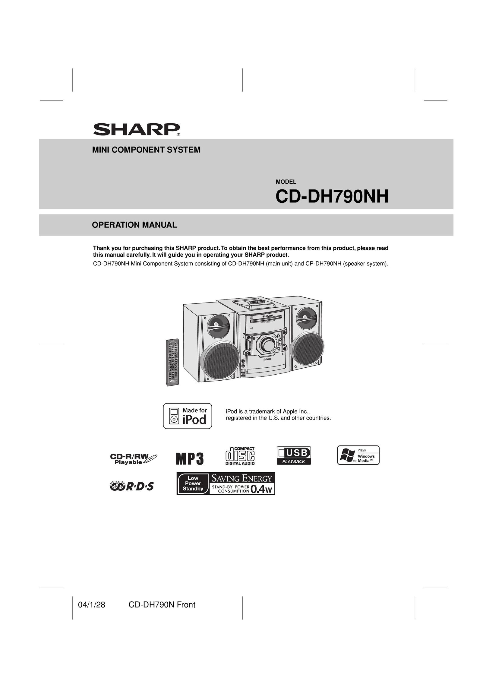 Sharp CD-DH790NH Stereo System User Manual