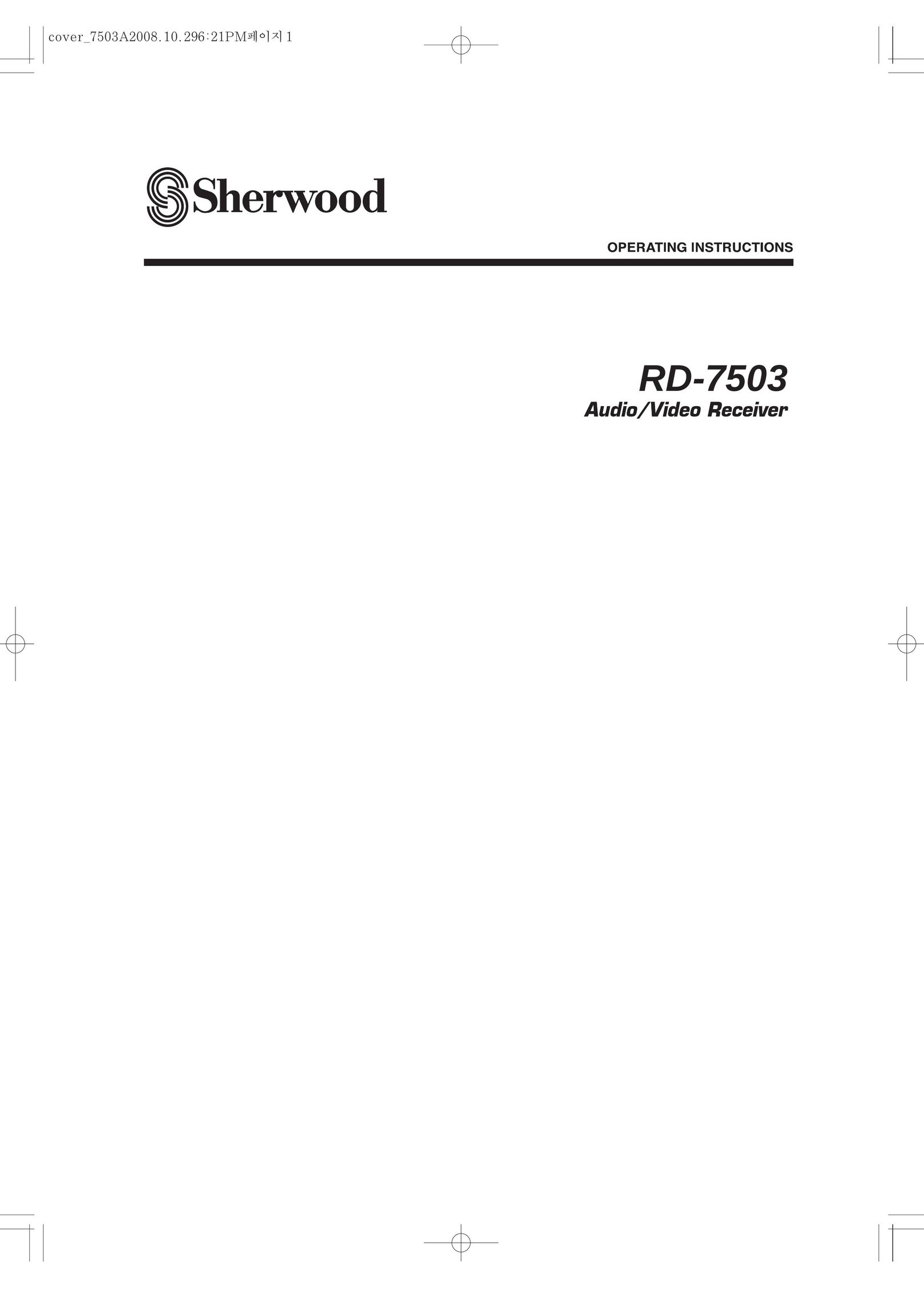Sherwood RD-7503 Stereo System User Manual